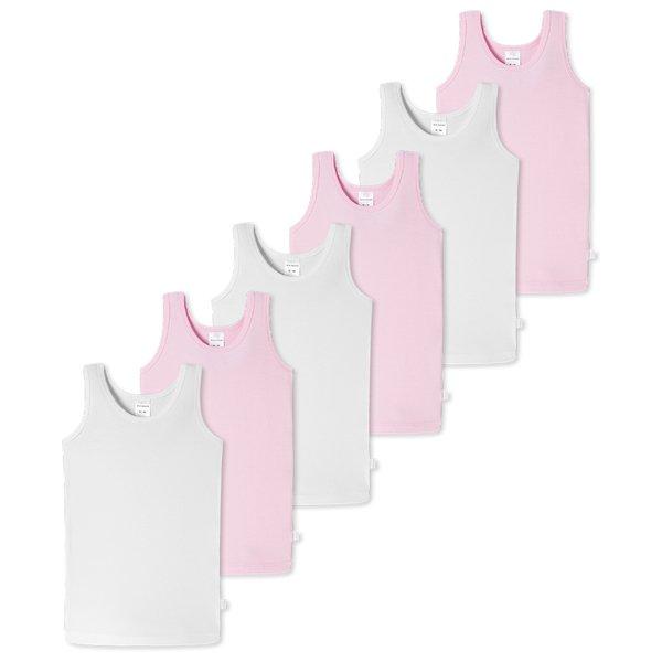 6er Pack Kids Girls 955 Organic Cotton - Unterhemd Mädchen Rosa 116 von Schiesser