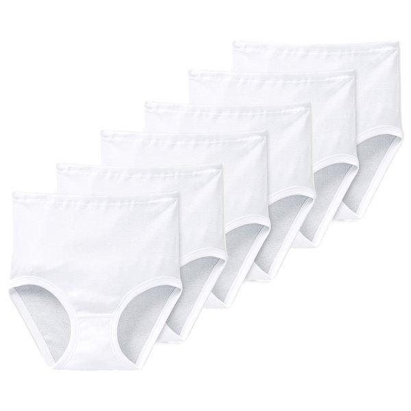 Schiesser - 6er Pack Original Classics Feinripp Taillenslip, für Damen, Weiss, Größe XL von Schiesser