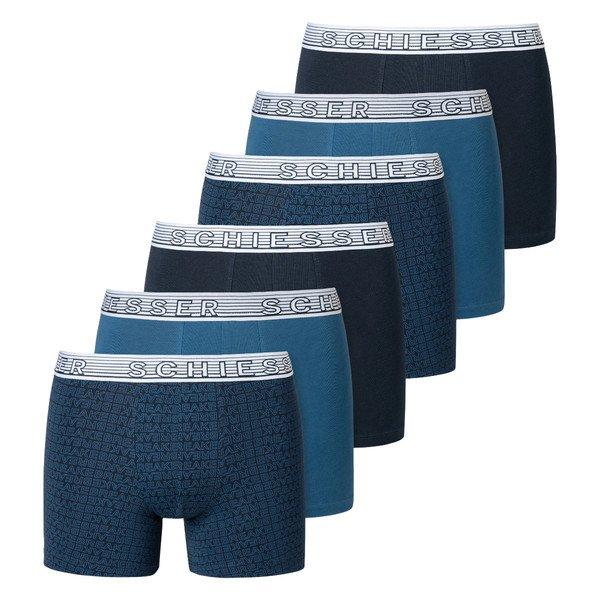 6er Pack Teens Boys 955 Organic Cotton - Shorts Pants Jungen Blau 164 von Schiesser