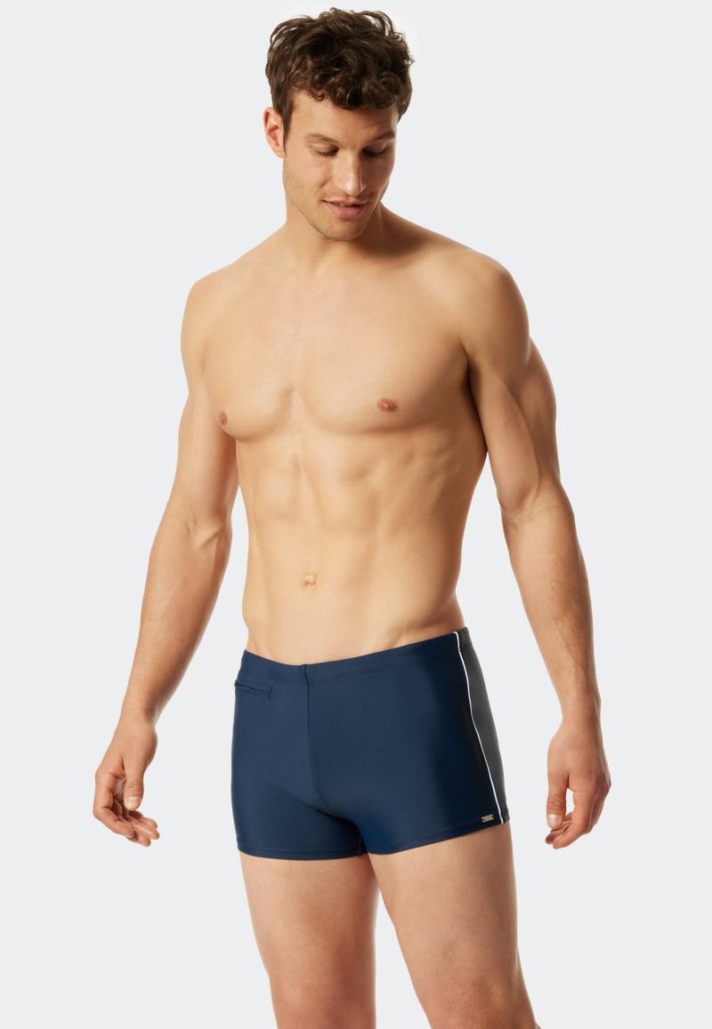 Badehose mit Reißverschluss-Tasche Wirkware recycelt feiner Streifen admiral - Nautical Casual 5 von Schiesser