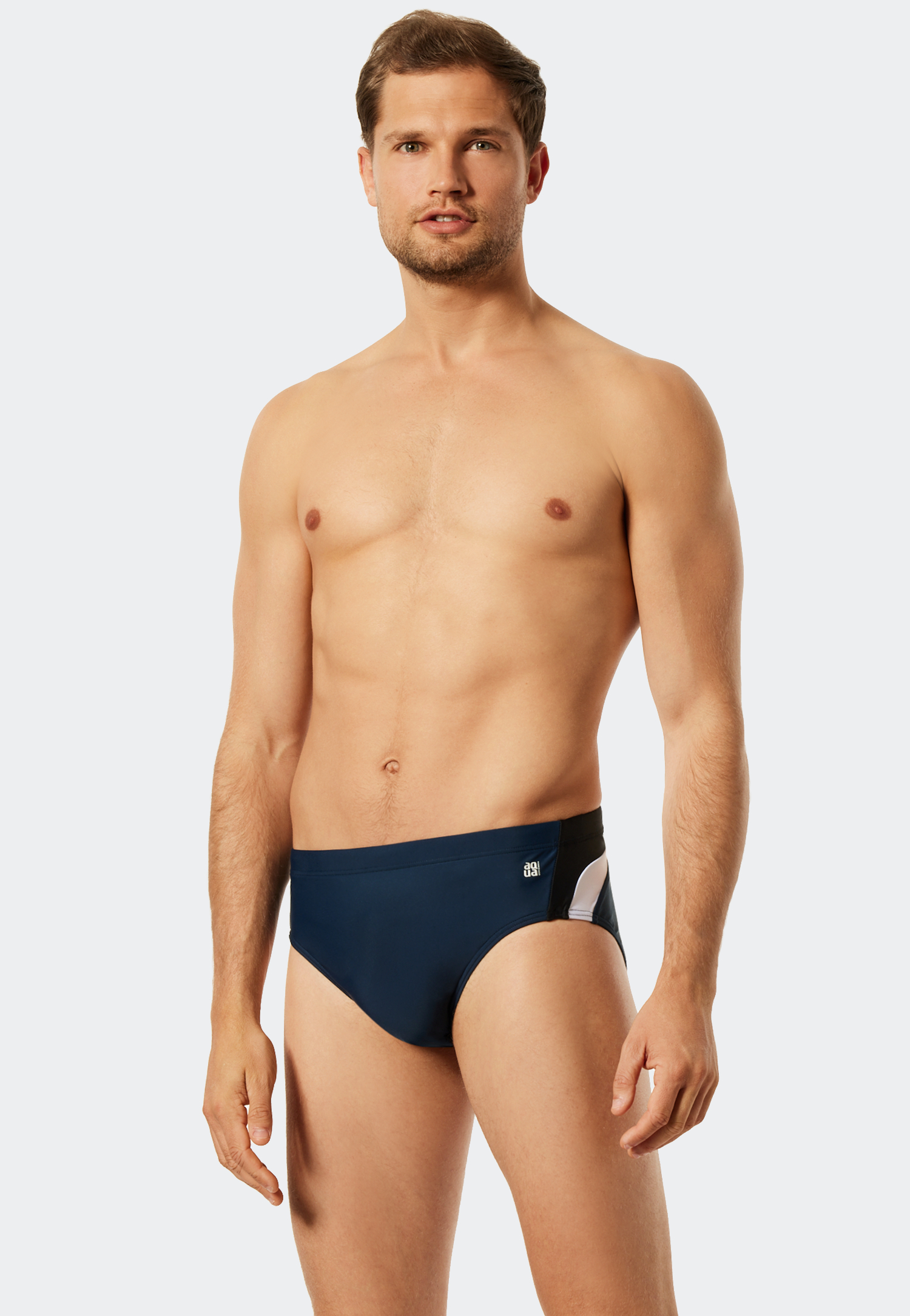 Badehose Wirkware recycelt seitliche Streifen admiral - Nautical Active 4 von Schiesser