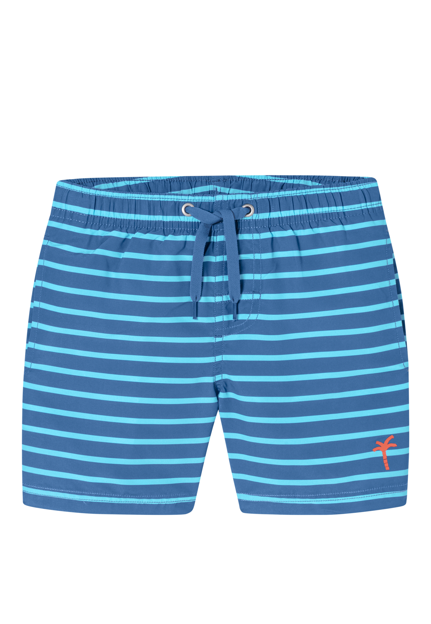 Badeshorts Webware recycelt LSF40+ Streifen aqua - Aqua 104 von Schiesser