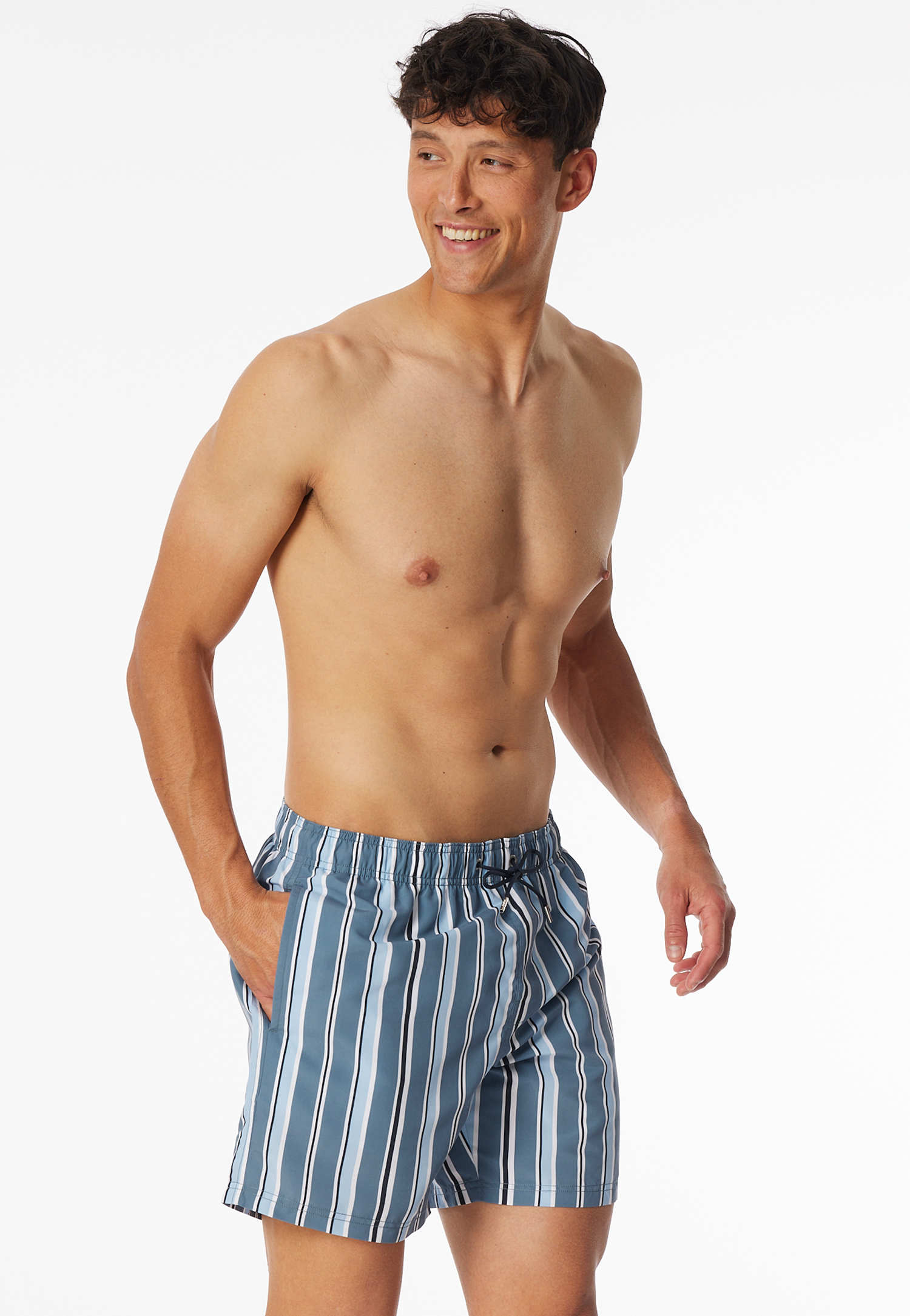 Badeshorts Webware recycelt Streifen atlantikblau - Aqua 4 Badeshorts Webware recycelt Streifen atlantikblau - Aqua 4 von Schiesser