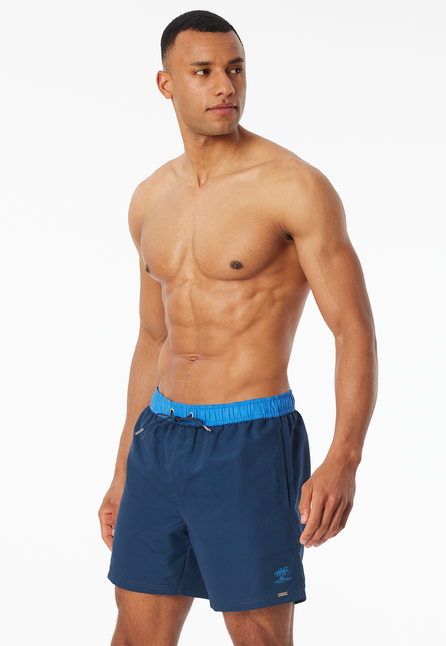 Badeshorts Webware recycelt indigo - Aqua 4 von Schiesser