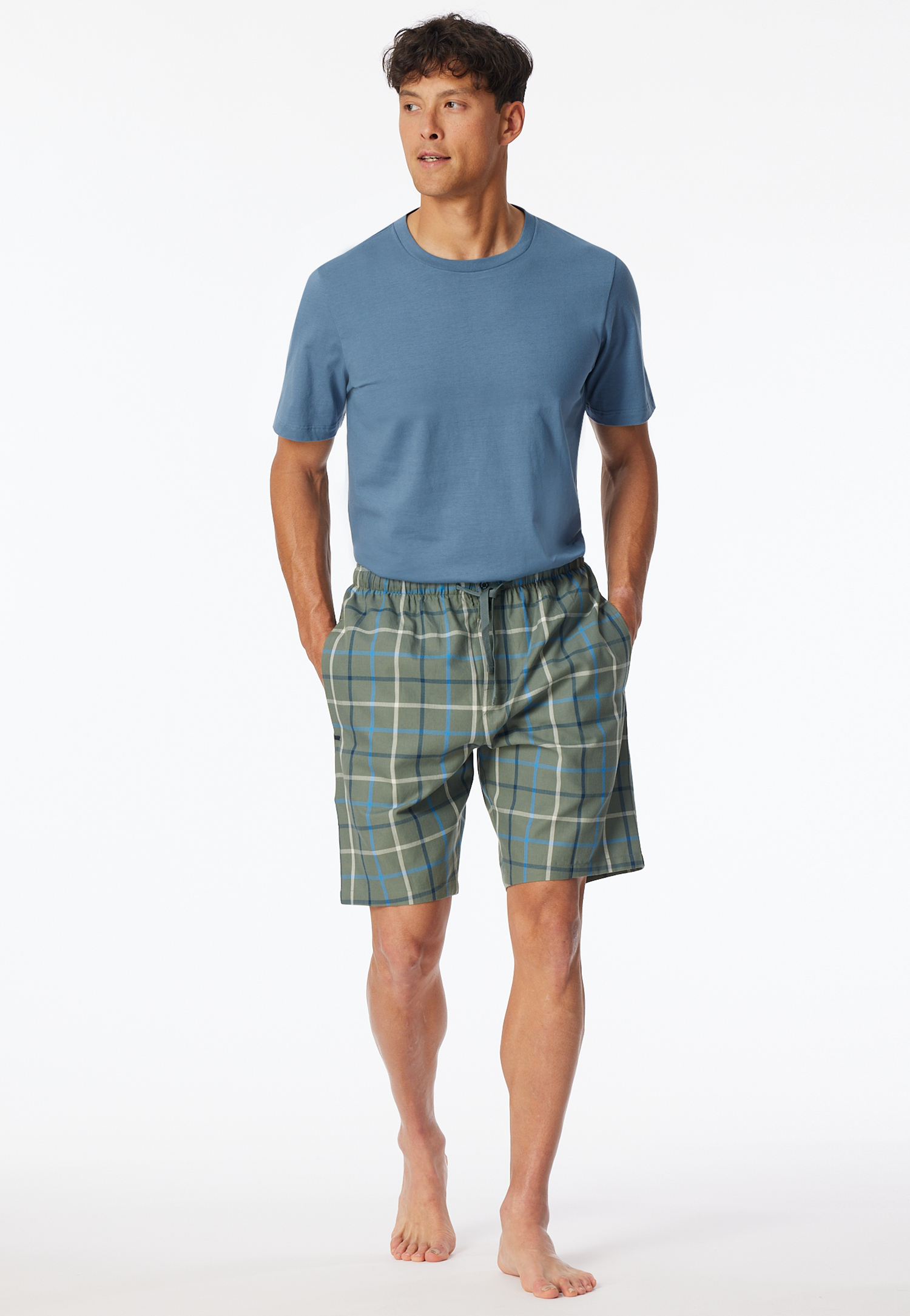 Bermuda kurz Webware khaki kariert - Mix+Relax 52 Bermuda kurz Webware khaki kariert - Mix+Relax 52 von Schiesser