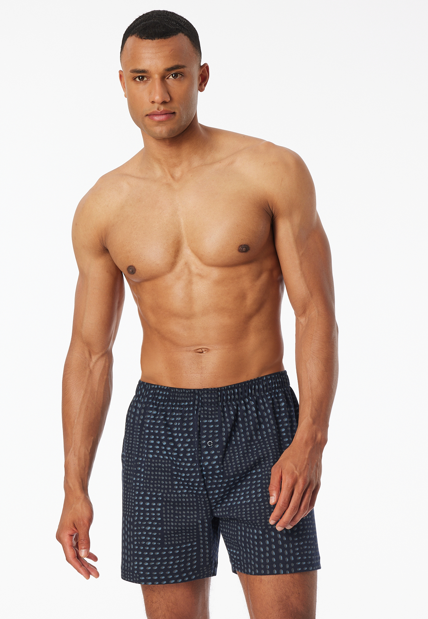 Boxershorts Interlock graphit gemustert - Fine Interlock 10 von Schiesser