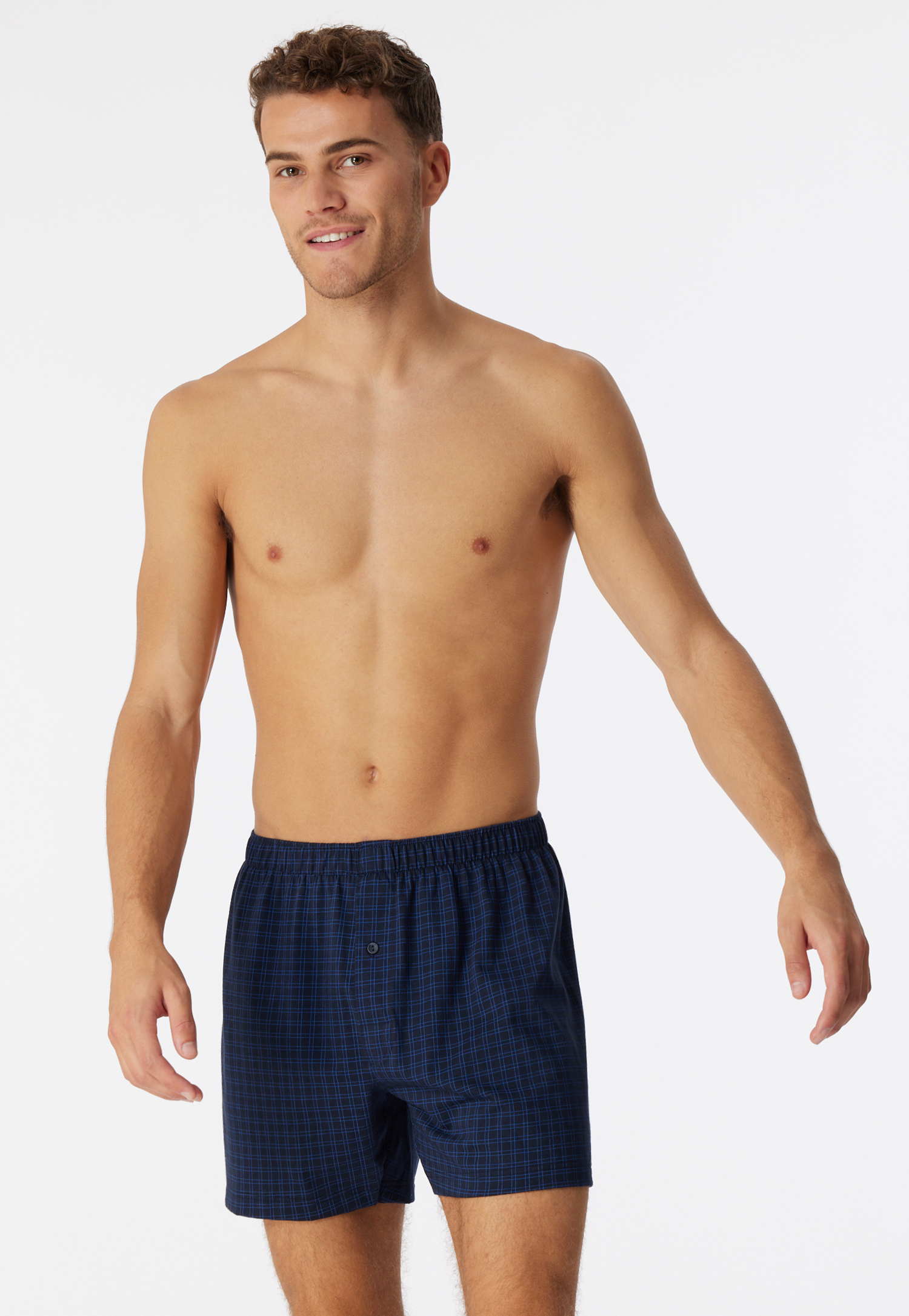Boxershorts Jersey dunkelblau karierte - Cotton Casuals 5 Boxershorts Jersey dunkelblau karierte - Cotton Casuals 5 von Schiesser