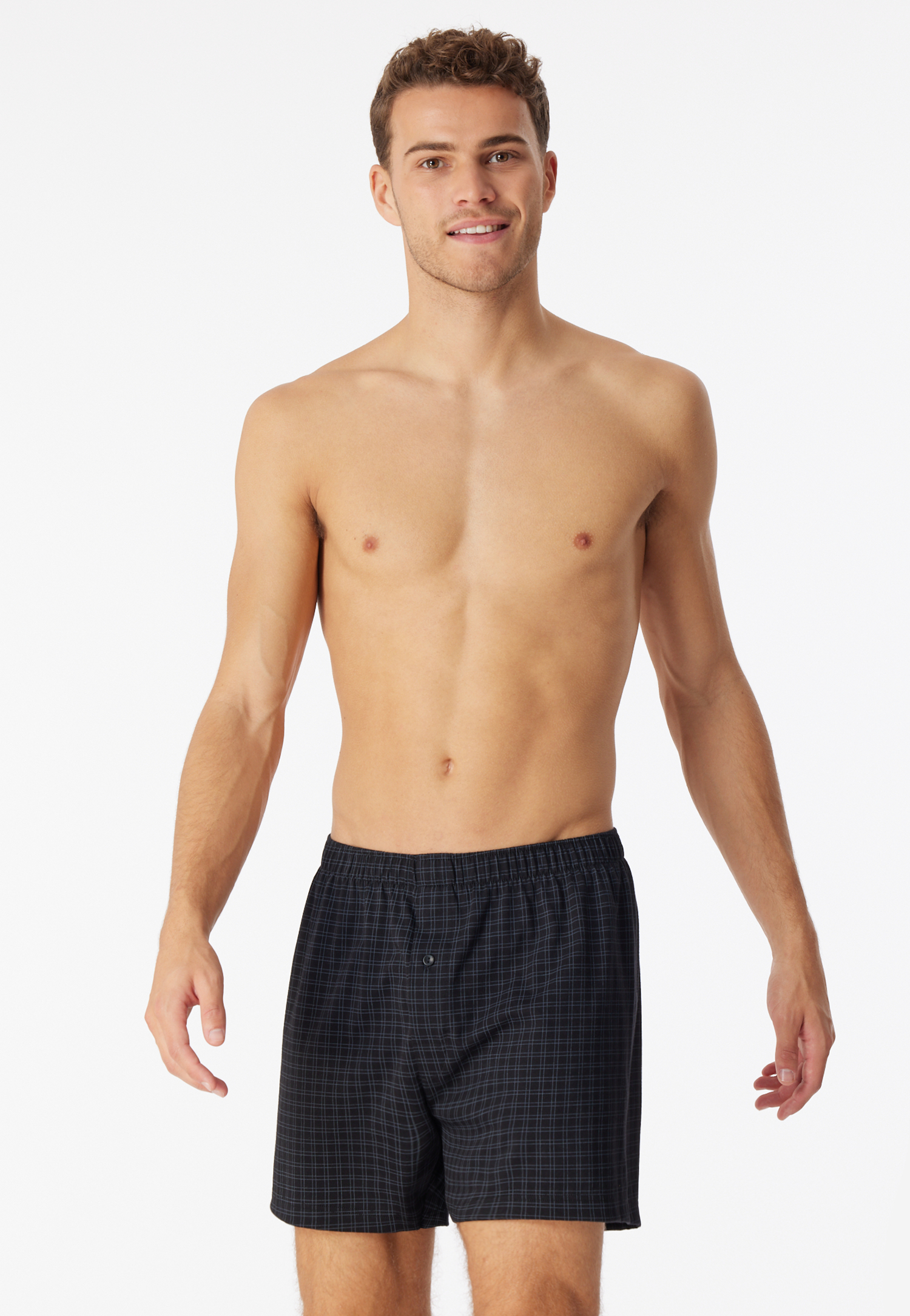 Boxershorts Jersey schwarz kariert - Cotton Casuals 5 Boxershorts Jersey schwarz kariert - Cotton Casuals 5 von Schiesser