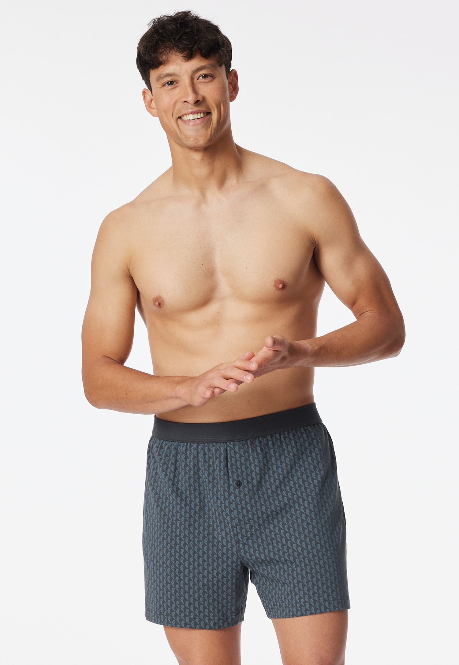 Boxershorts Organic Cotton gemustert graphit - Comfort Fit 6 Boxershorts Organic Cotton gemustert graphit - Comfort Fit 6 von Schiesser