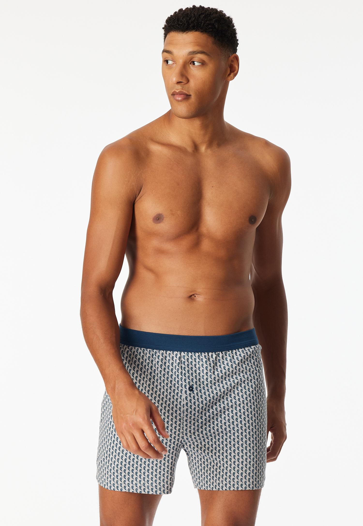Boxershorts Organic Cotton gemustert silber - Comfort Fit 6 Boxershorts Organic Cotton gemustert silber - Comfort Fit 6 von Schiesser