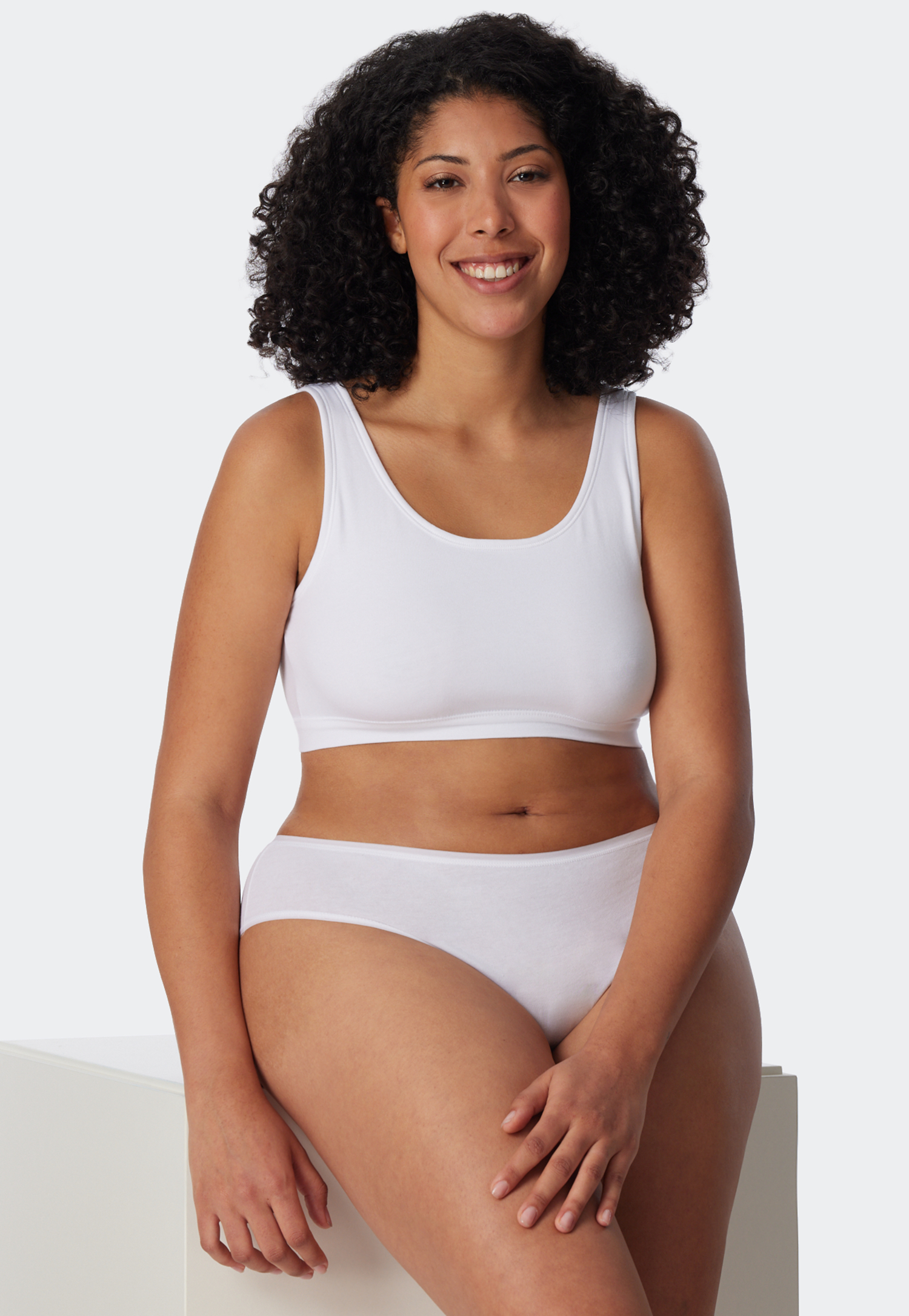 Bustier 2er-Pack ohne Cups Organic Cotton weiß - 95/5 34 Bustier 2er-Pack ohne Cups Organic Cotton weiß - 95/5 34 von Schiesser