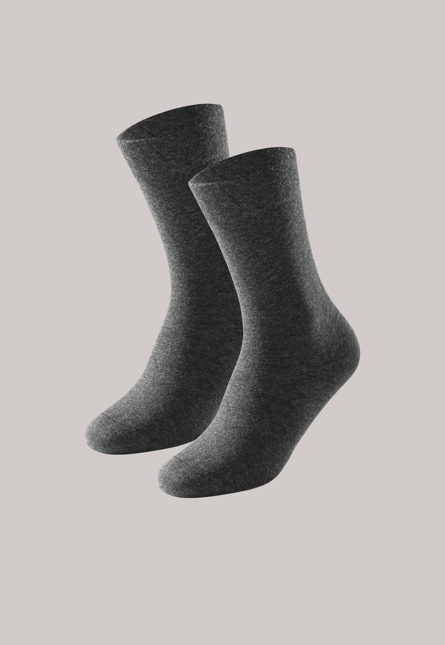 Damensocken 2er-Pack anthrazit meliert - Long Life Cool 39/42 von Schiesser