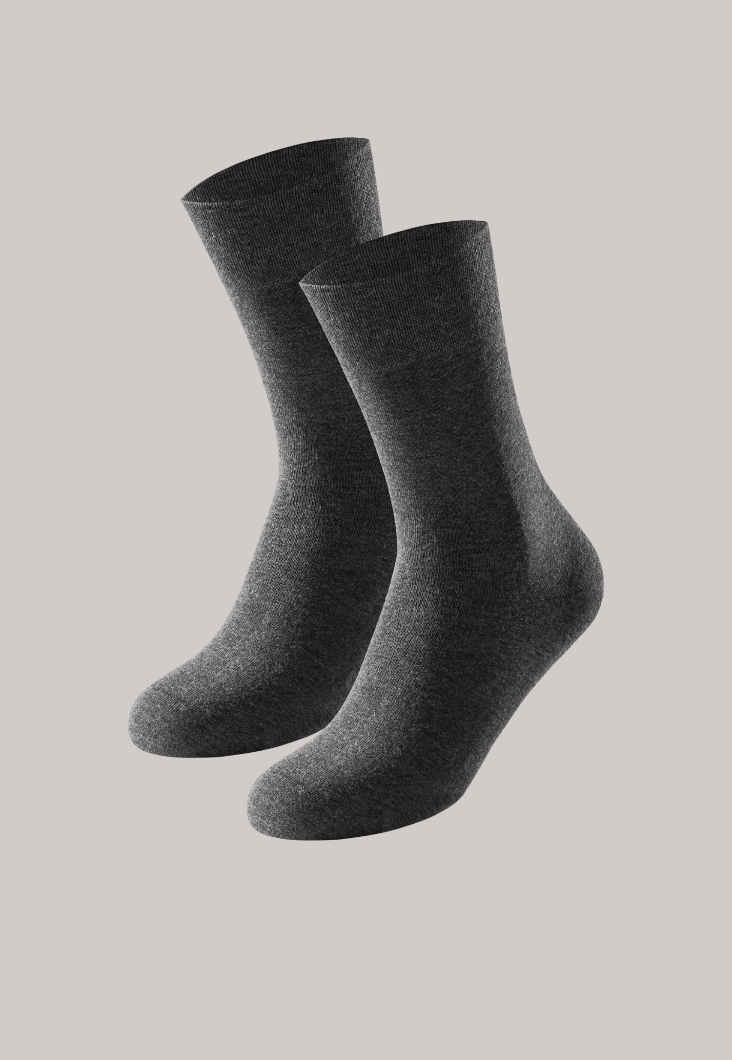 Herrensocken 2er-Pack anthrazit melange - Long Life Cool 39/42 von Schiesser