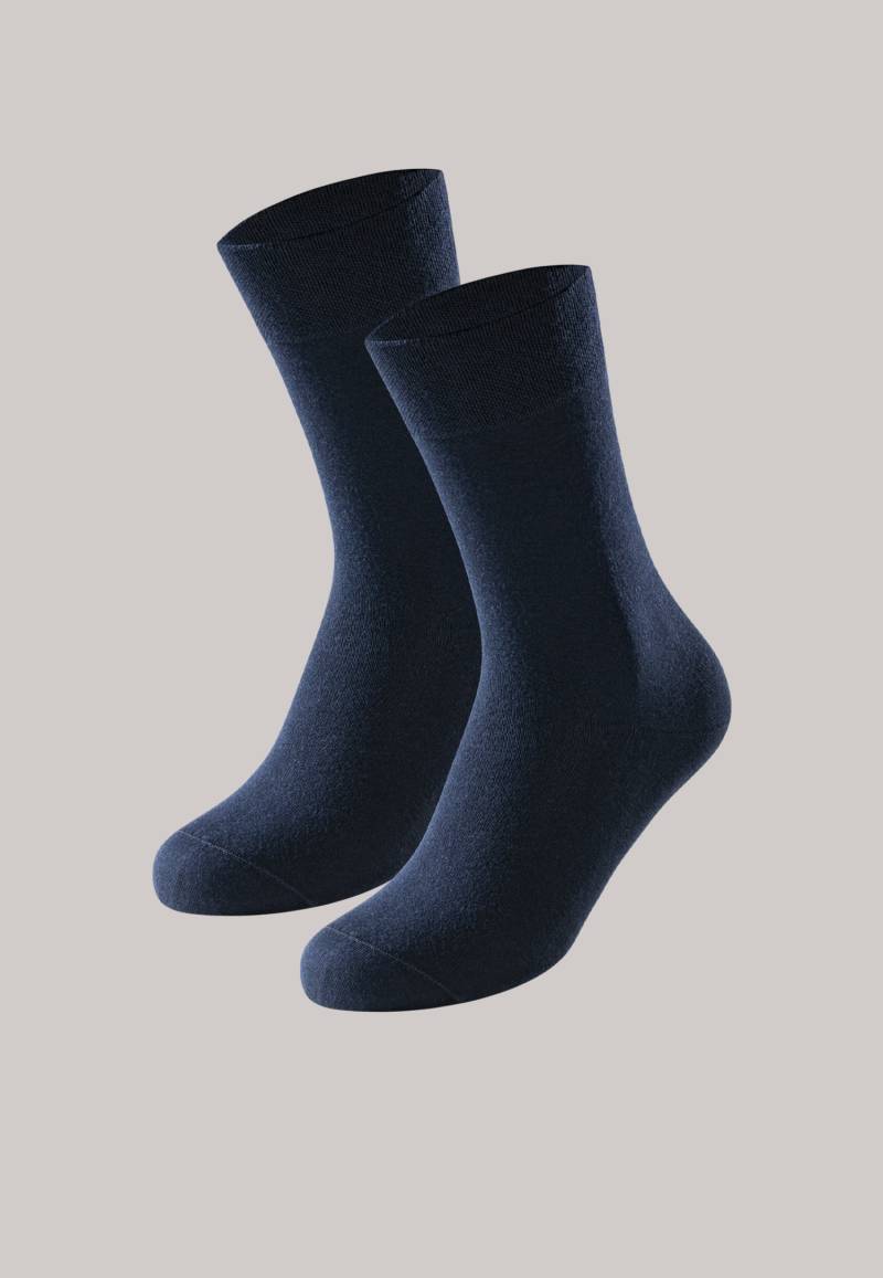 Herrensocken 2er-Pack nachtblau - Long Life Cool 43/46 von Schiesser