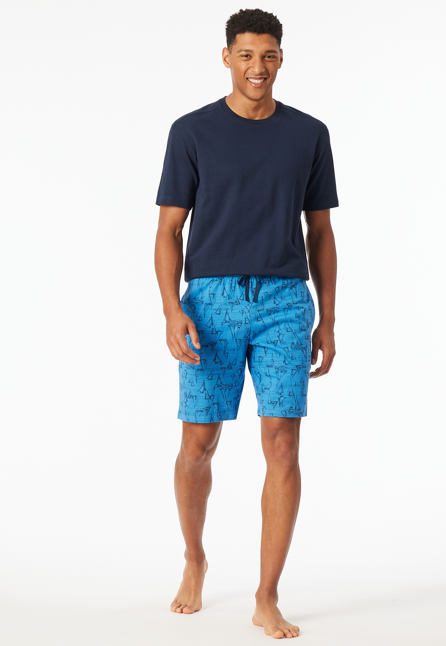Hose kurz indigo gemustert - Mix+Relax 48 Hose kurz indigo gemustert - Mix+Relax 48 von Schiesser