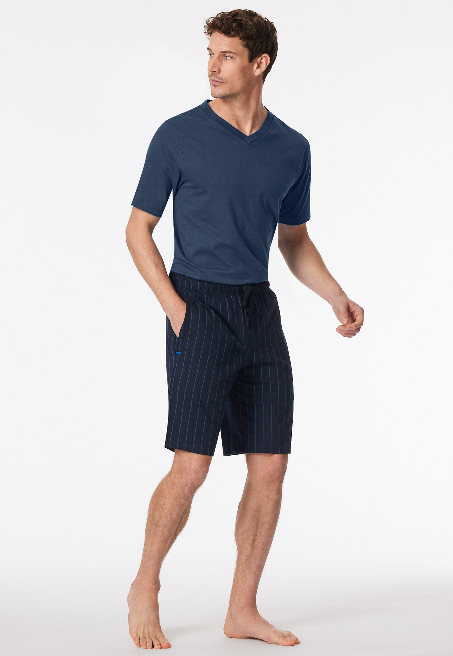 Hose kurz nachtblau gestreift - Mix+Relax 54 Hose kurz nachtblau gestreift - Mix+Relax 54 von Schiesser