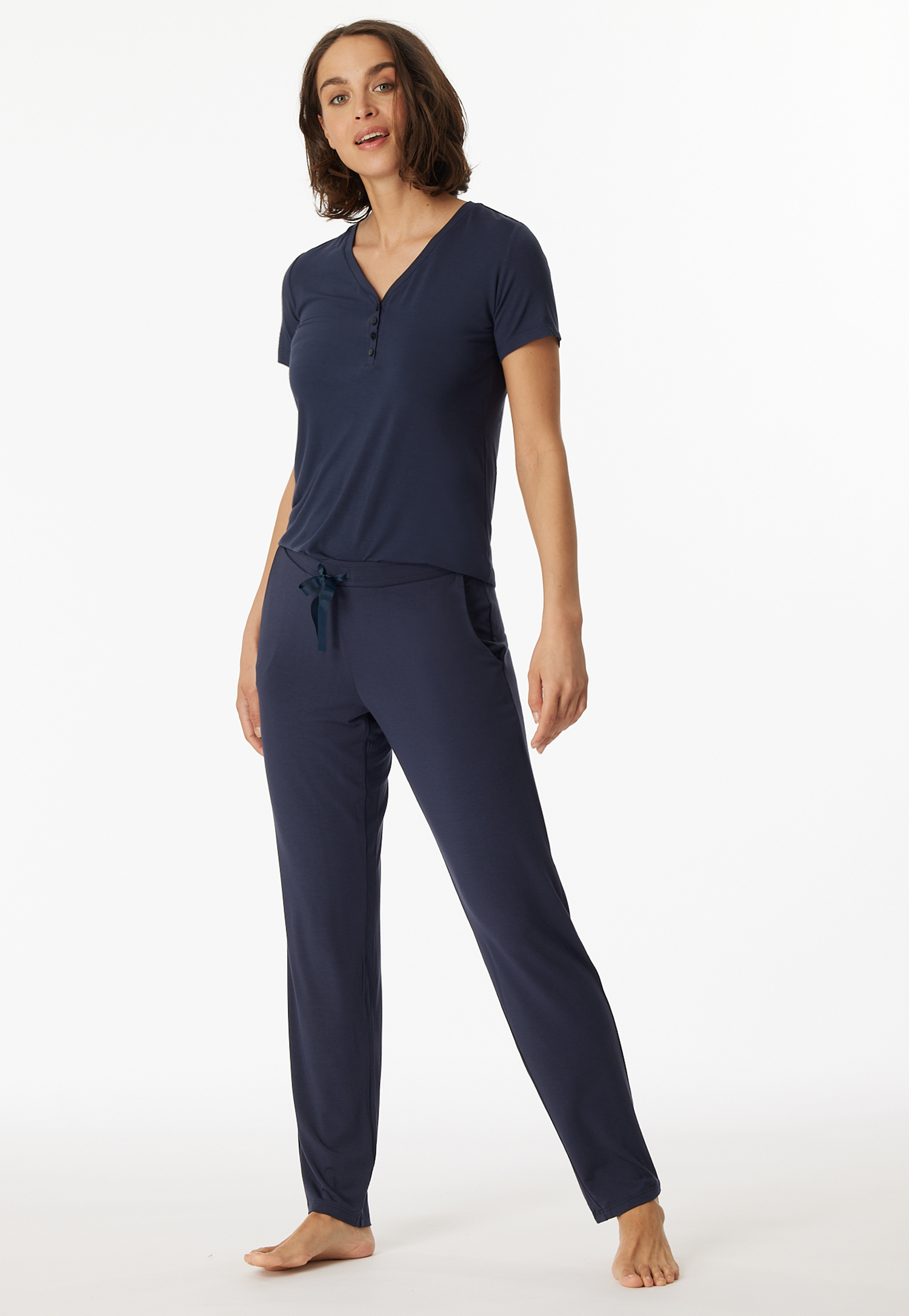 Hose lang/extra-lang Modal blau - Mix+Relax 68 Hose lang/extra-lang Modal blau - Mix+Relax 68 von Schiesser