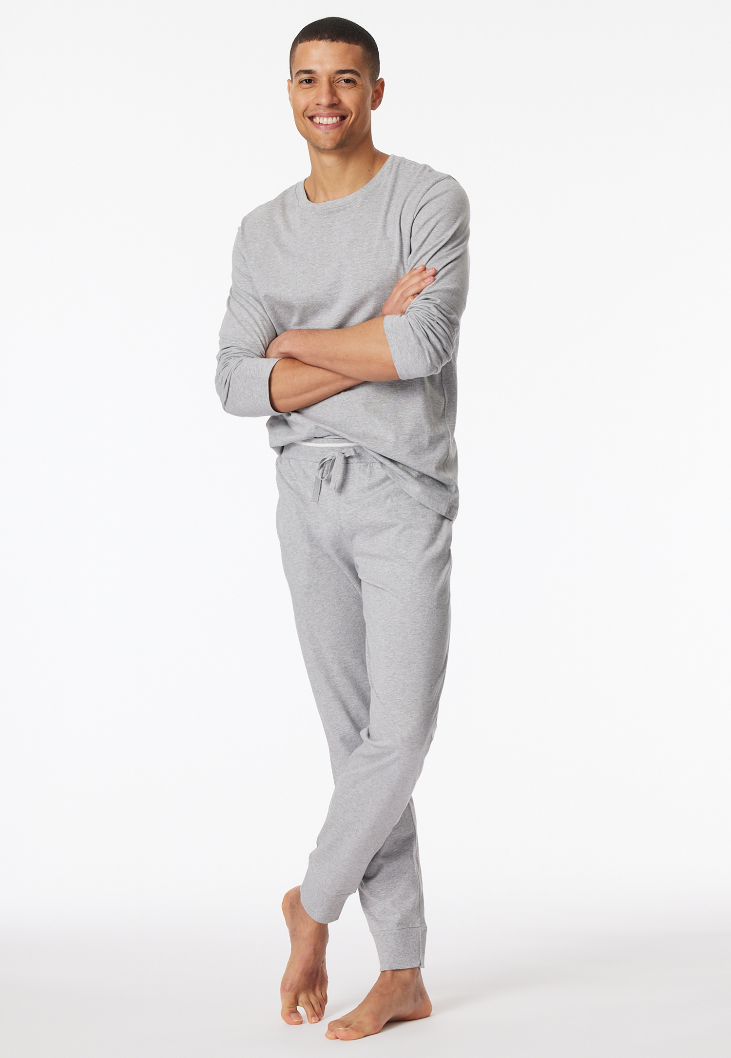 Hose lang Bündchen grau meliert - Mix+Relax 52 Hose lang Bündchen grau meliert - Mix+Relax 52 von Schiesser