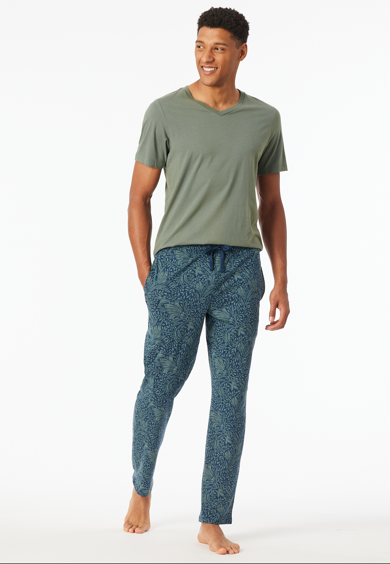 Hose lang khaki bedruckt - Mix+Relax 48 Hose lang khaki bedruckt - Mix+Relax 48 von Schiesser