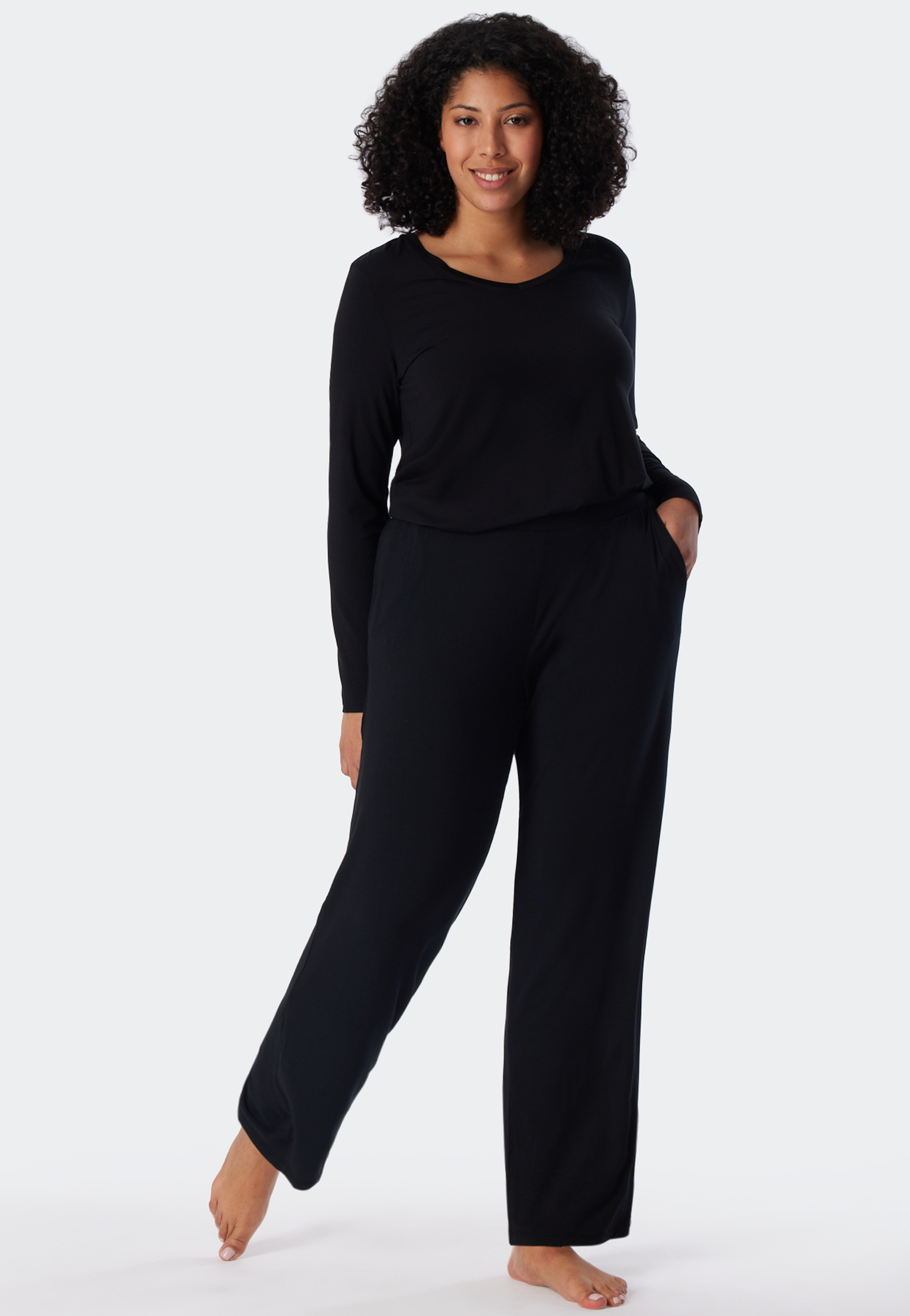 Loungehose lang Modal Marlene-Schnitt schwarz - Mix+Relax 34 Loungehose lang Modal Marlene-Schnitt schwarz - Mix+Relax 34 von Schiesser