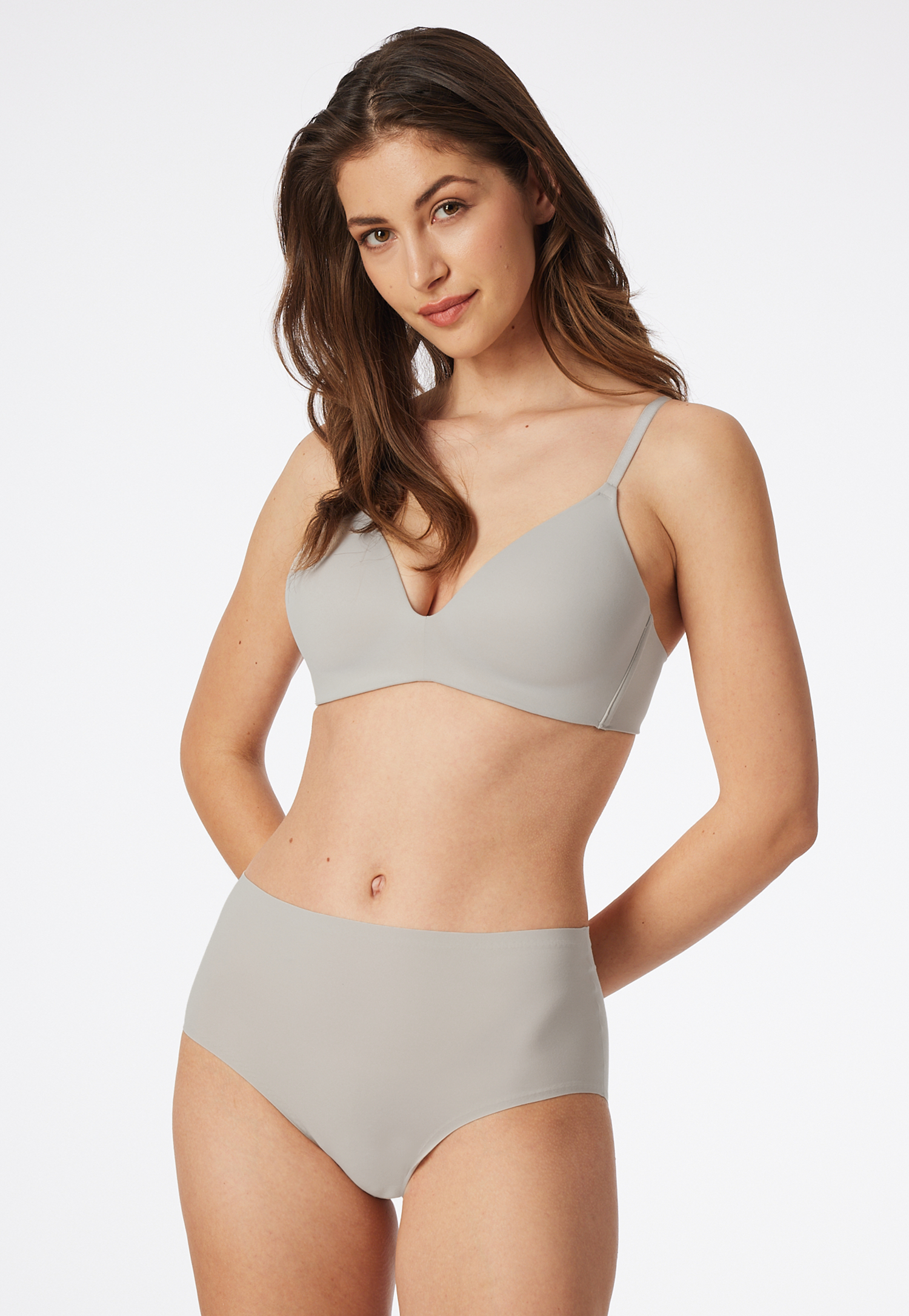 Maxi-Slip Microfaser grau-jaspe - Invisible Soft 36 von Schiesser