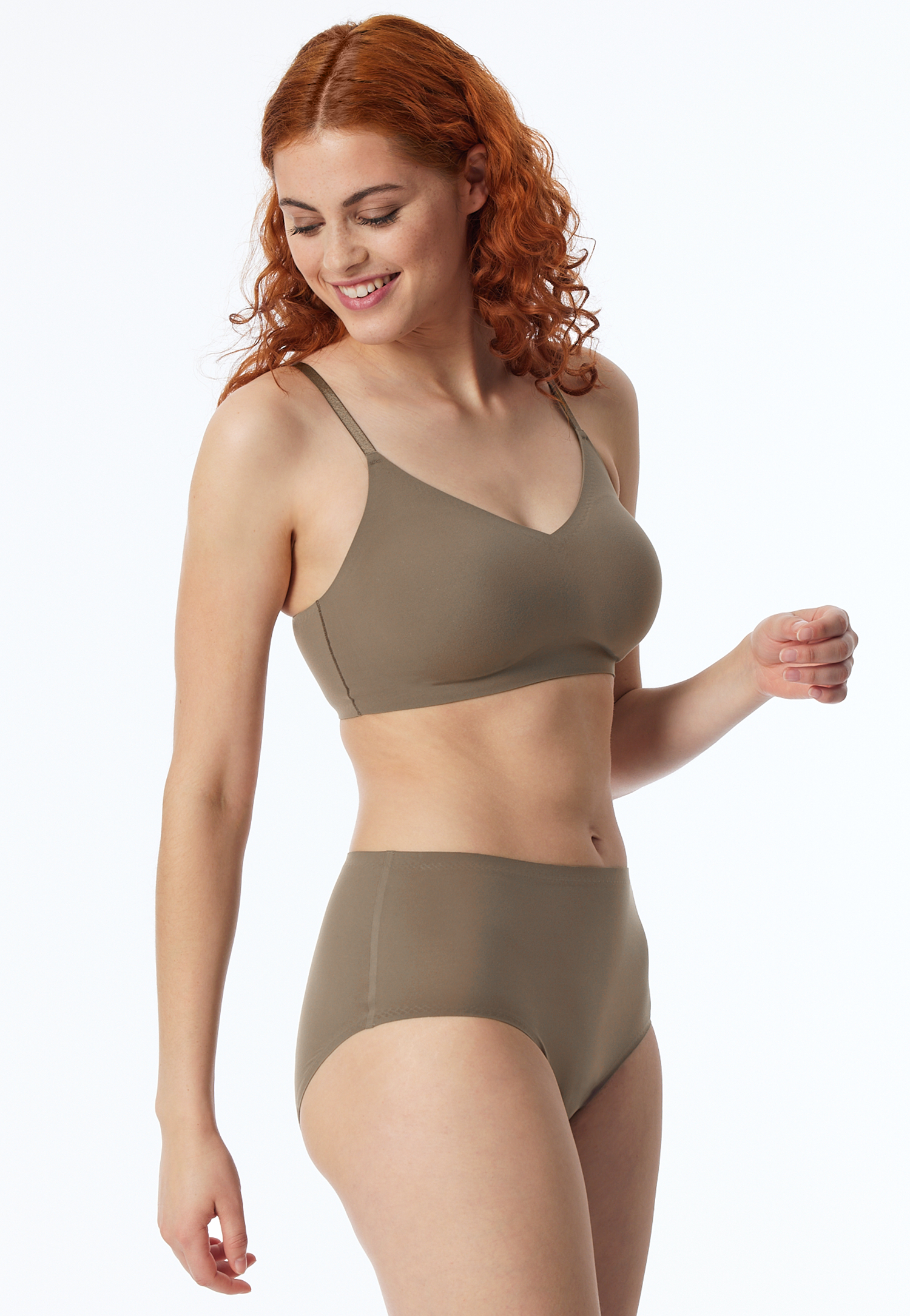 Maxi-Slip Microfaser taupe - Invisible Soft 36 von Schiesser