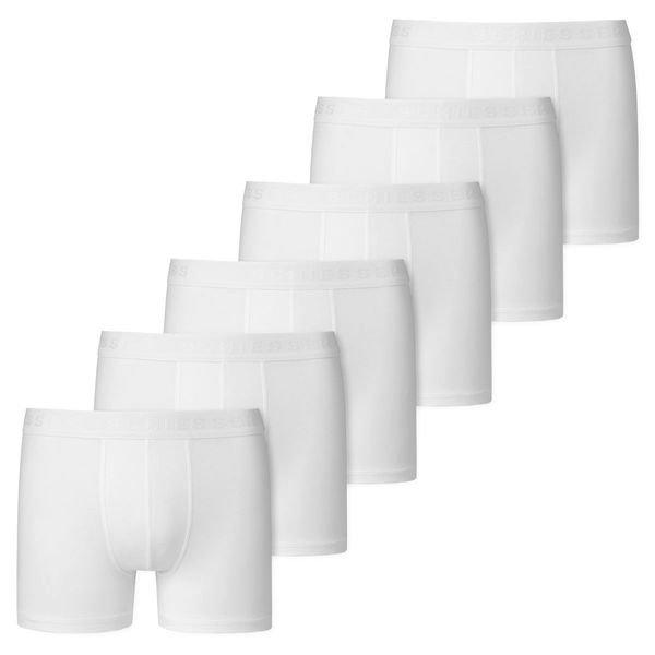 Schiesser - 6er Pack Teens Boys 95/5 Organic Cotton Shorts / Pants, 140, Weiss von Schiesser