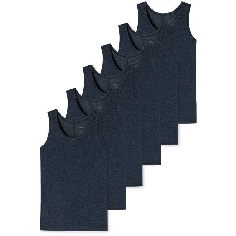 6er Pack Teens Girls Personal Fit - Tank Tops Unterhemden Mädchen Marine 176 von Schiesser