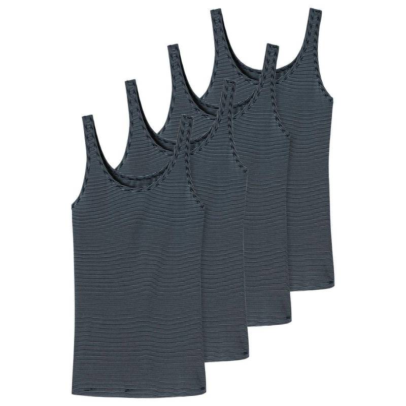 Schiesser - 4er Pack Modal Essentials Trägertop, für Damen, Blau, Größe 3XL von Schiesser