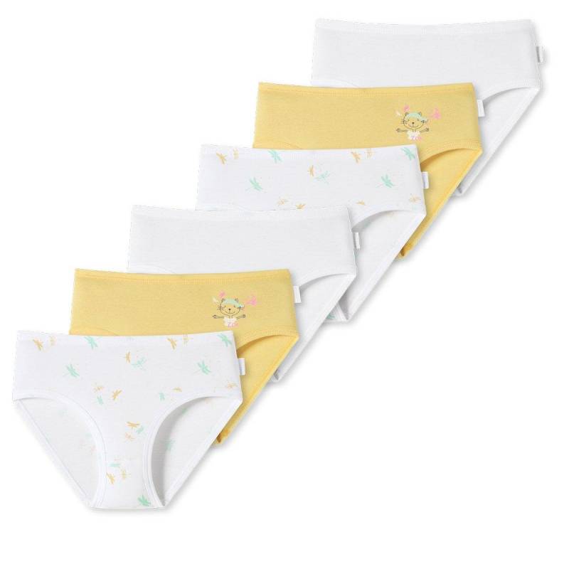 6er Pack Kids Girls Feinripp Organic Cotton - Hüftslip Mädchen Gelb 92 von Schiesser