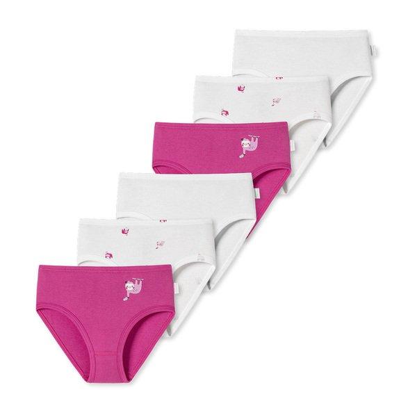 Schiesser - 6er Pack Feinripp Organic Cotton Hüftslip, 92, Pink von Schiesser