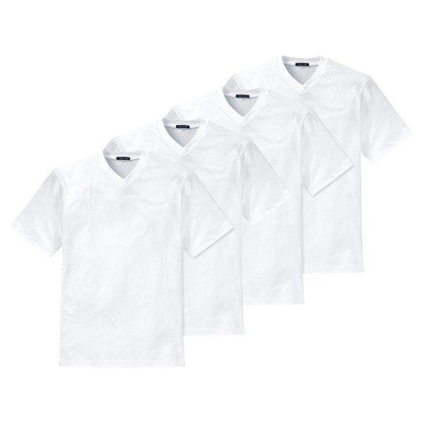 Schiesser - 4er Pack American T-Shirt V-Ausschnitt, für Herren, Weiss, Größe M von Schiesser