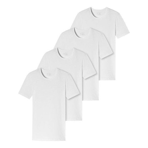 Schiesser - 4er-Pack 95/5 Organic Cotton T-Shirt / Unterhemd, für Herren, Weiss, Größe M von Schiesser