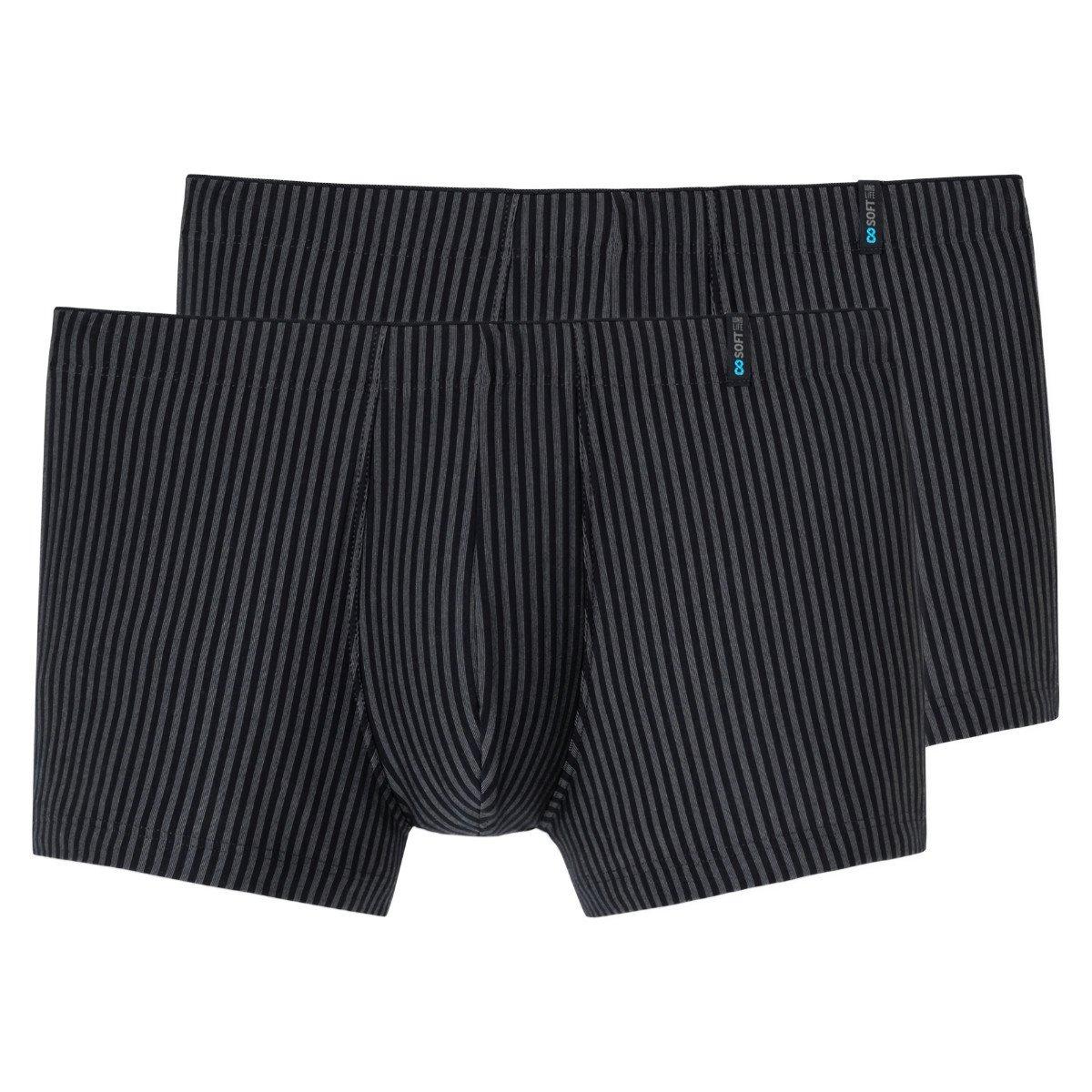 2er Pack Long Life Soft - Shorts Pants Herren Taubengrau XL von Schiesser