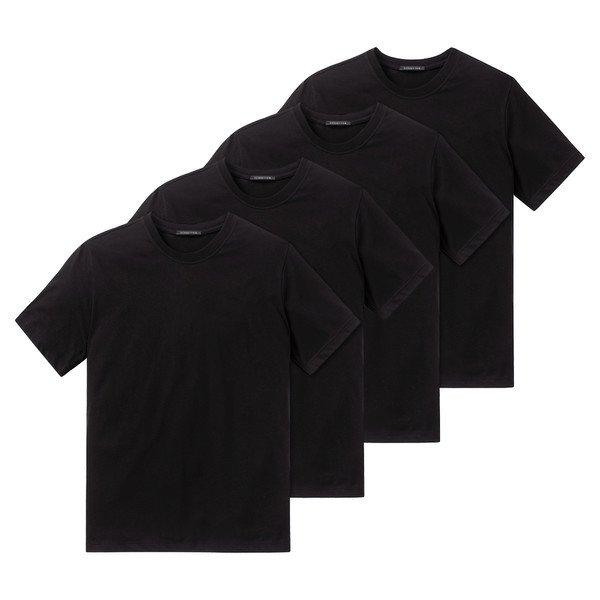 4er Pack American - T-shirt Rundhals Herren Schwarz XL von Schiesser