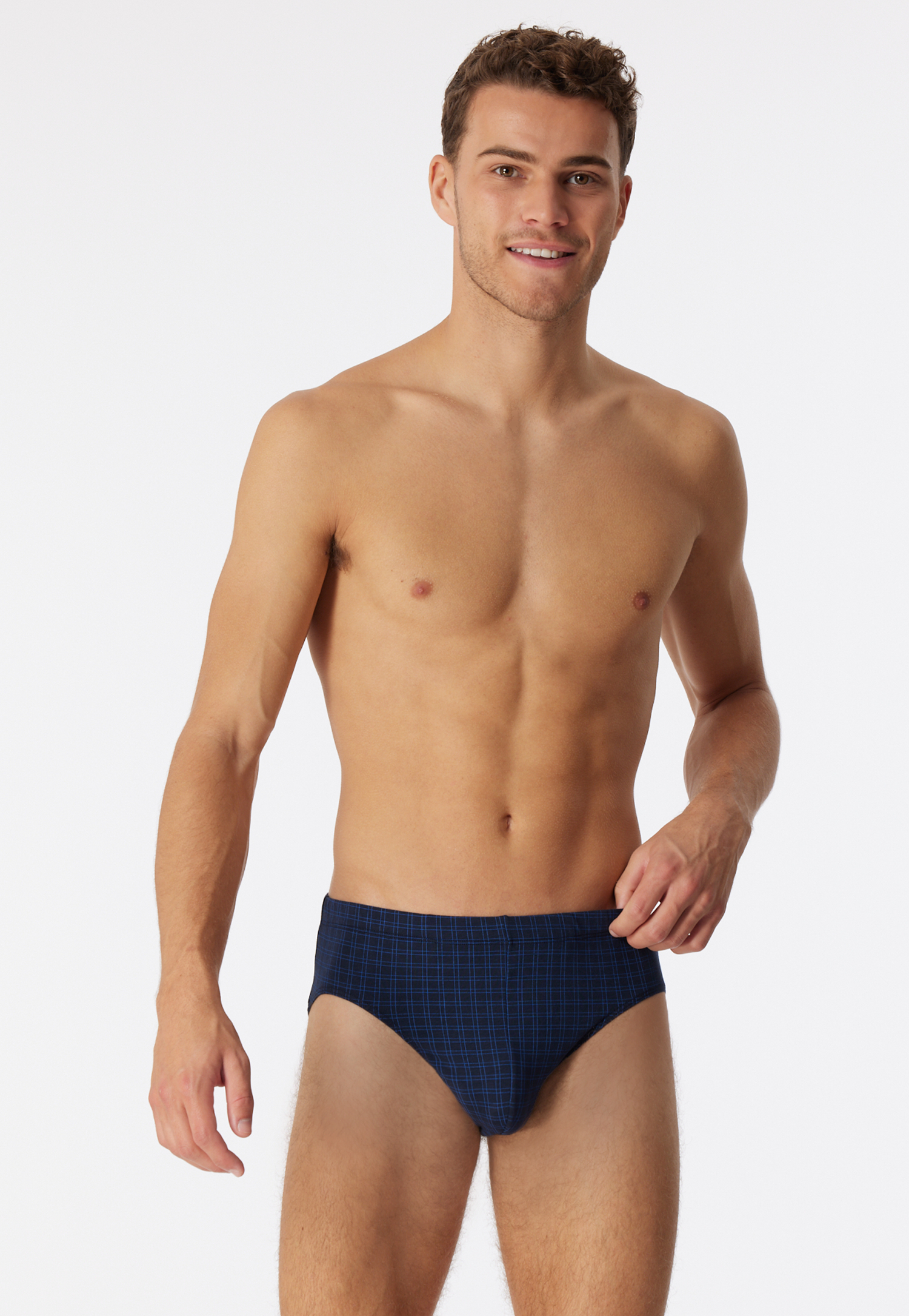 Minislip dunkelblau kariert - Cotton Casuals 6 Minislip dunkelblau kariert - Cotton Casuals 6 von Schiesser