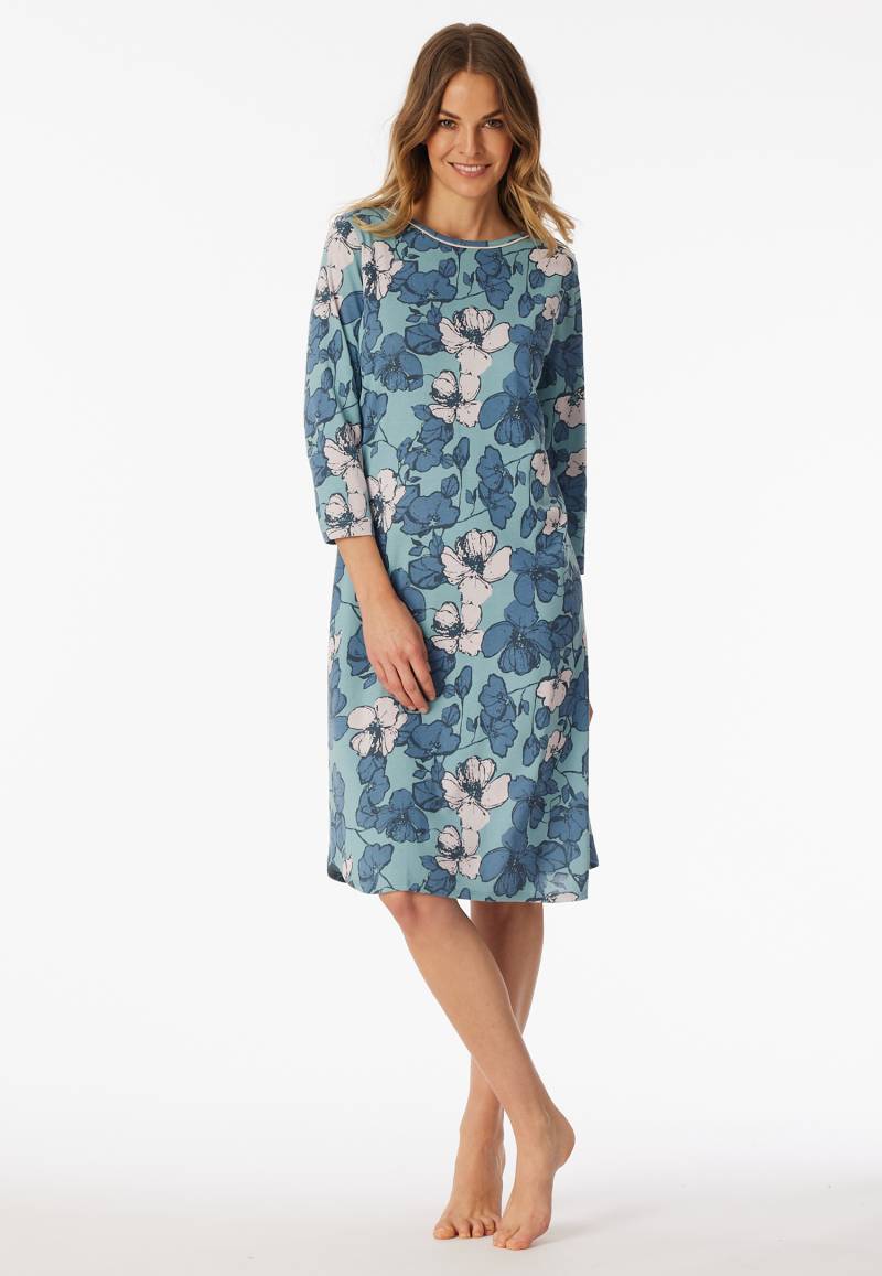 Nachthemd 3/4-Arm Blumenprint mineral - Comfort Nightwear 36 von Schiesser