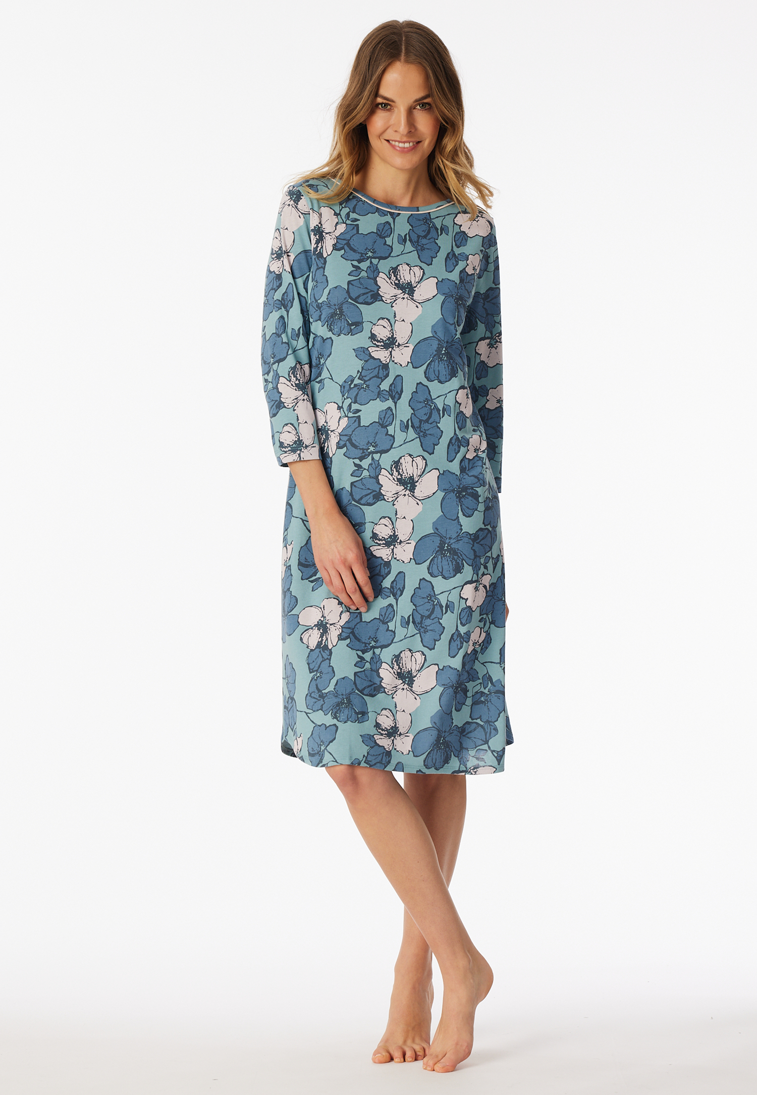Nachthemd 3/4-Arm Blumenprint mineral - Comfort Nightwear 38 Nachthemd 3/4-Arm Blumenprint mineral - Comfort Nightwear 38 von Schiesser