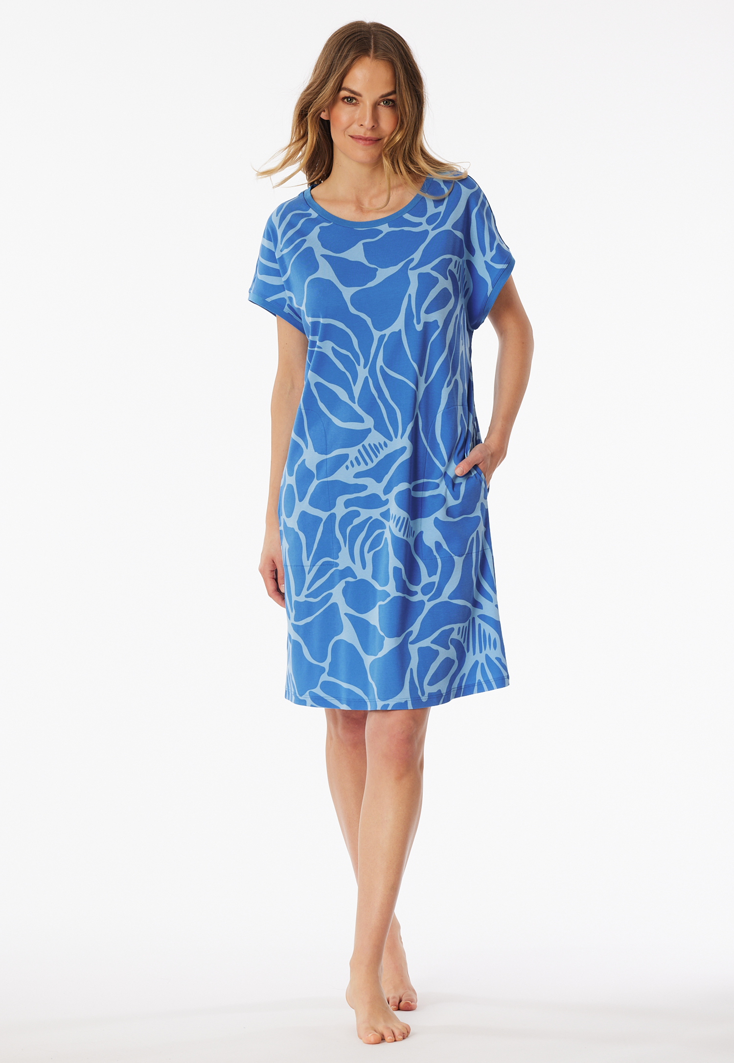 Nachthemd kurzarm Interlock hellblau - Modern Nightwear 42 Nachthemd kurzarm Interlock hellblau - Modern Nightwear 42 von Schiesser