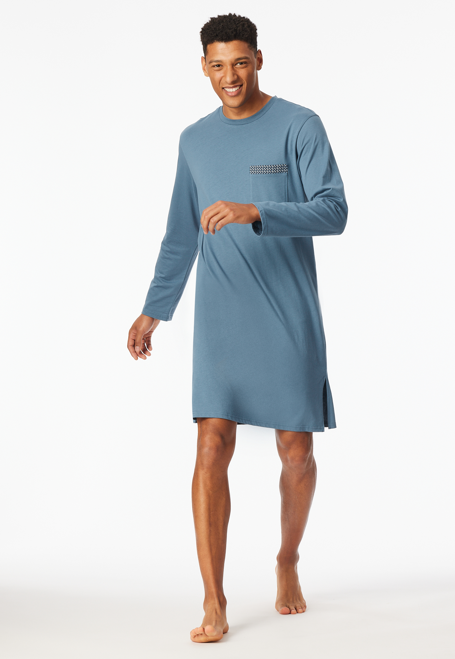 Nachthemd langarm graphit - Comfort Nightwear 50 von Schiesser