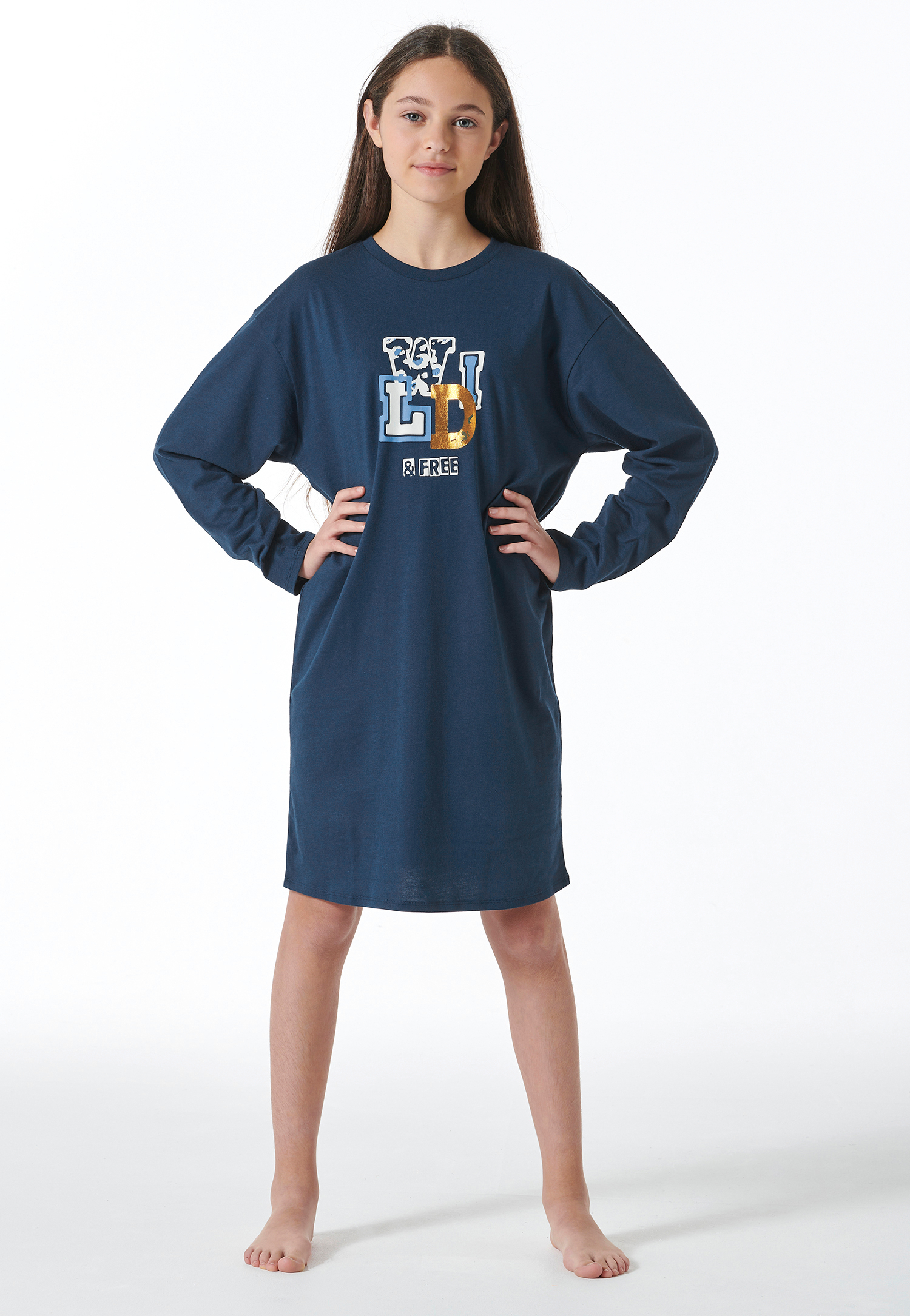 Nachthemd langarm wild blau - Nightwear 176 Nachthemd langarm wild blau - Nightwear 176 von Schiesser