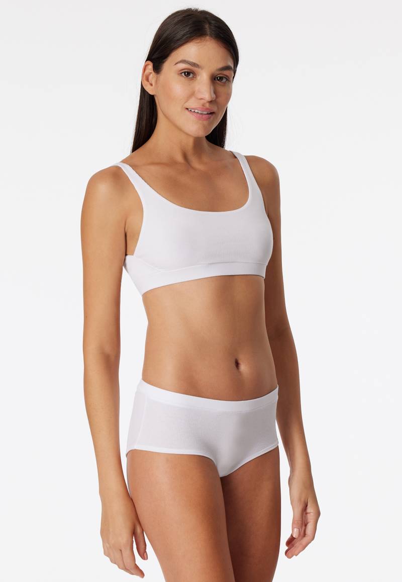 Panty Doppelripp Organic Cotton weiss - Pure Rib 36 von Schiesser