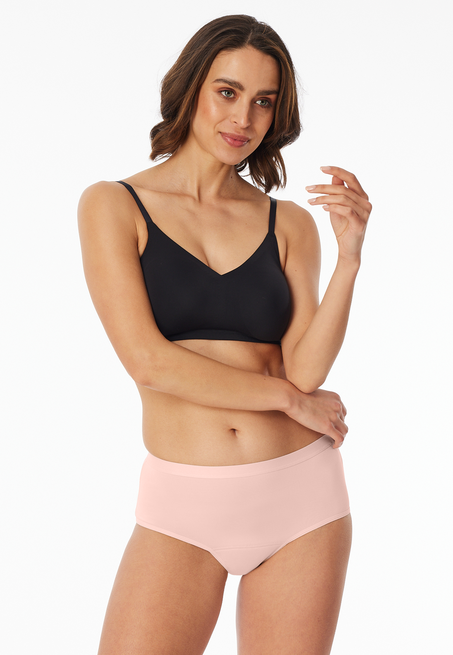 Periodenpantys 2er-Pack Jersey recycelt schwarz/rosé- Secret Care 46/48 Periodenpantys 2er-Pack Jersey recycelt schwarz/rosé- Secret Care 46/48 von Schiesser