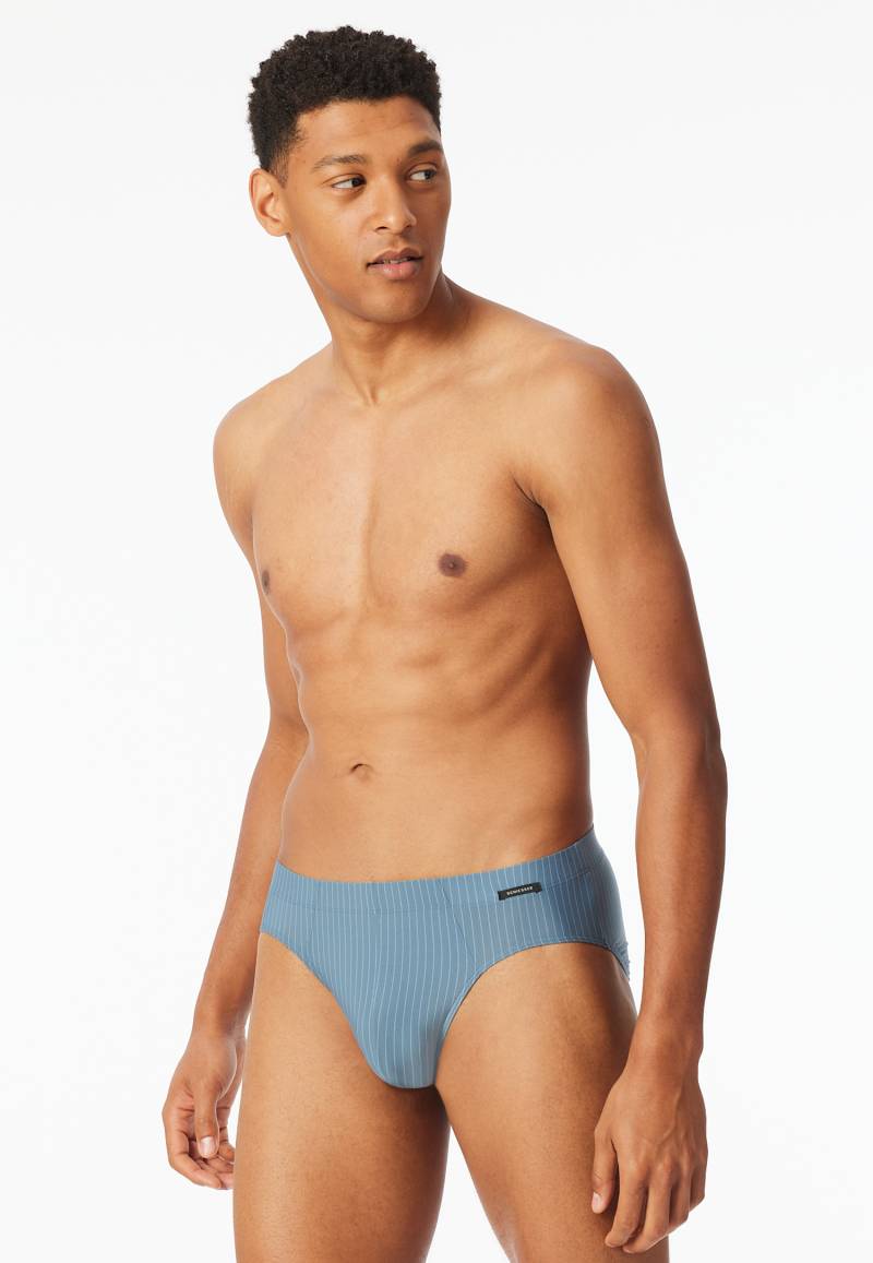 Rio-Slip atlantikblau gestreift - Pure Micro 8 von Schiesser