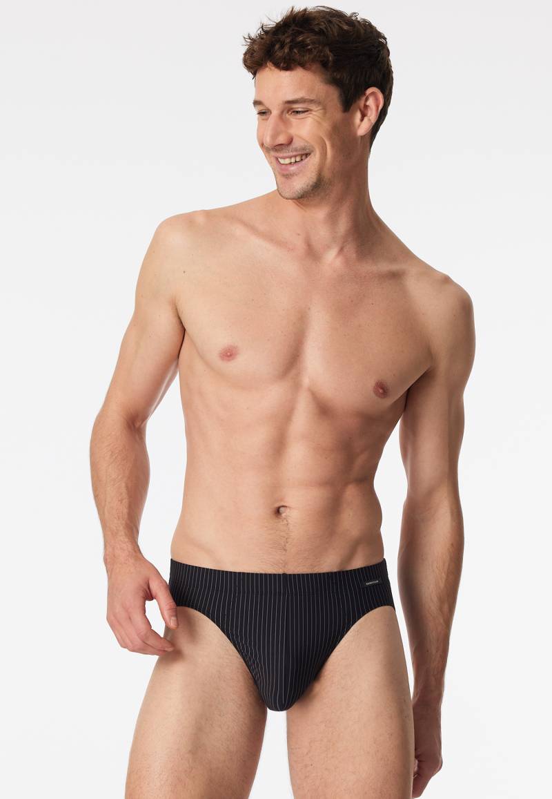 Rio-Slip schwarz gestreift - Pure Micro 4 von Schiesser