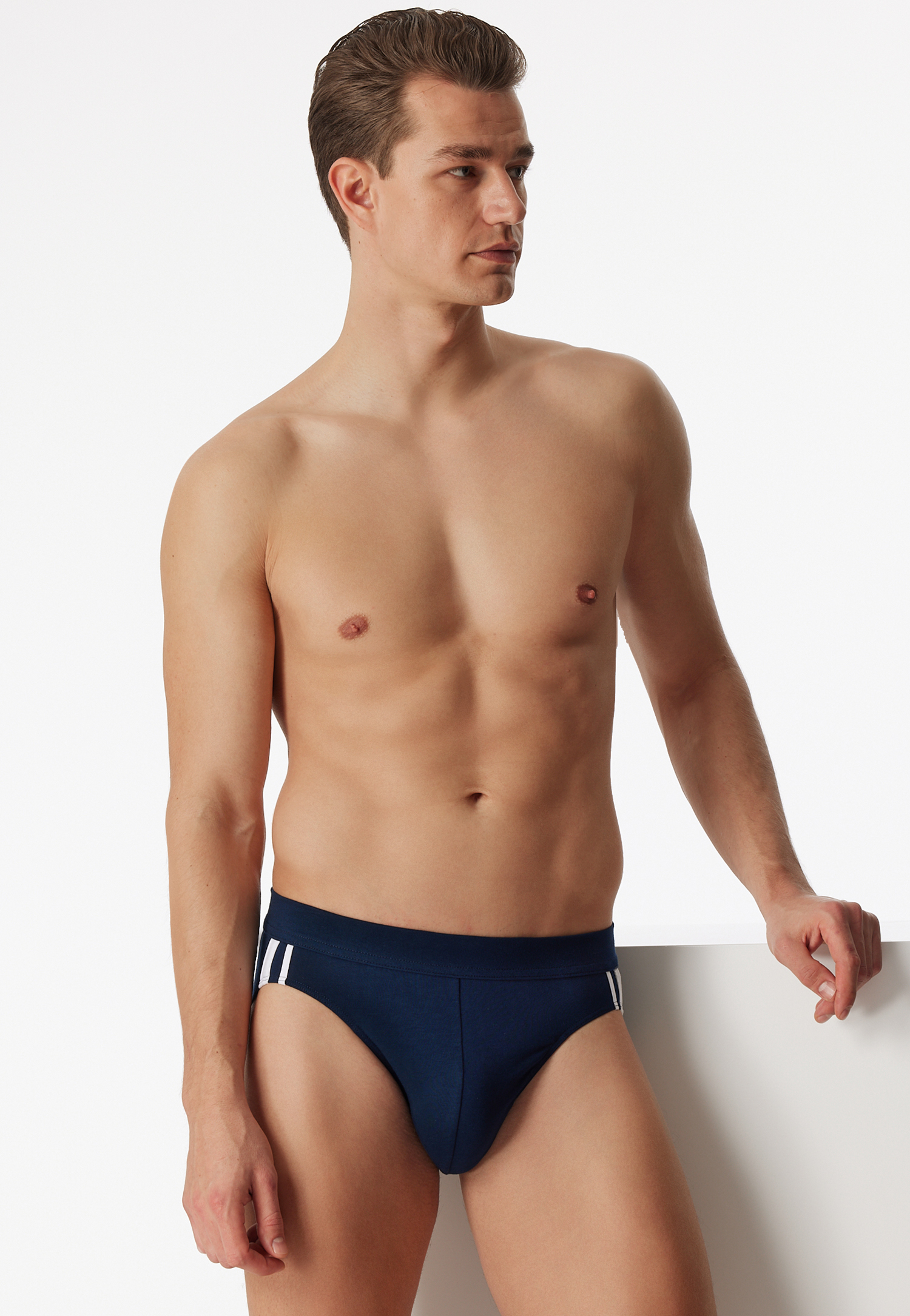 Rio-Slips 3er-Pack Organic Cotton Streifen dunkelblau - 95/5 4 Rio-Slips 3er-Pack Organic Cotton Streifen dunkelblau - 95/5 4 von Schiesser