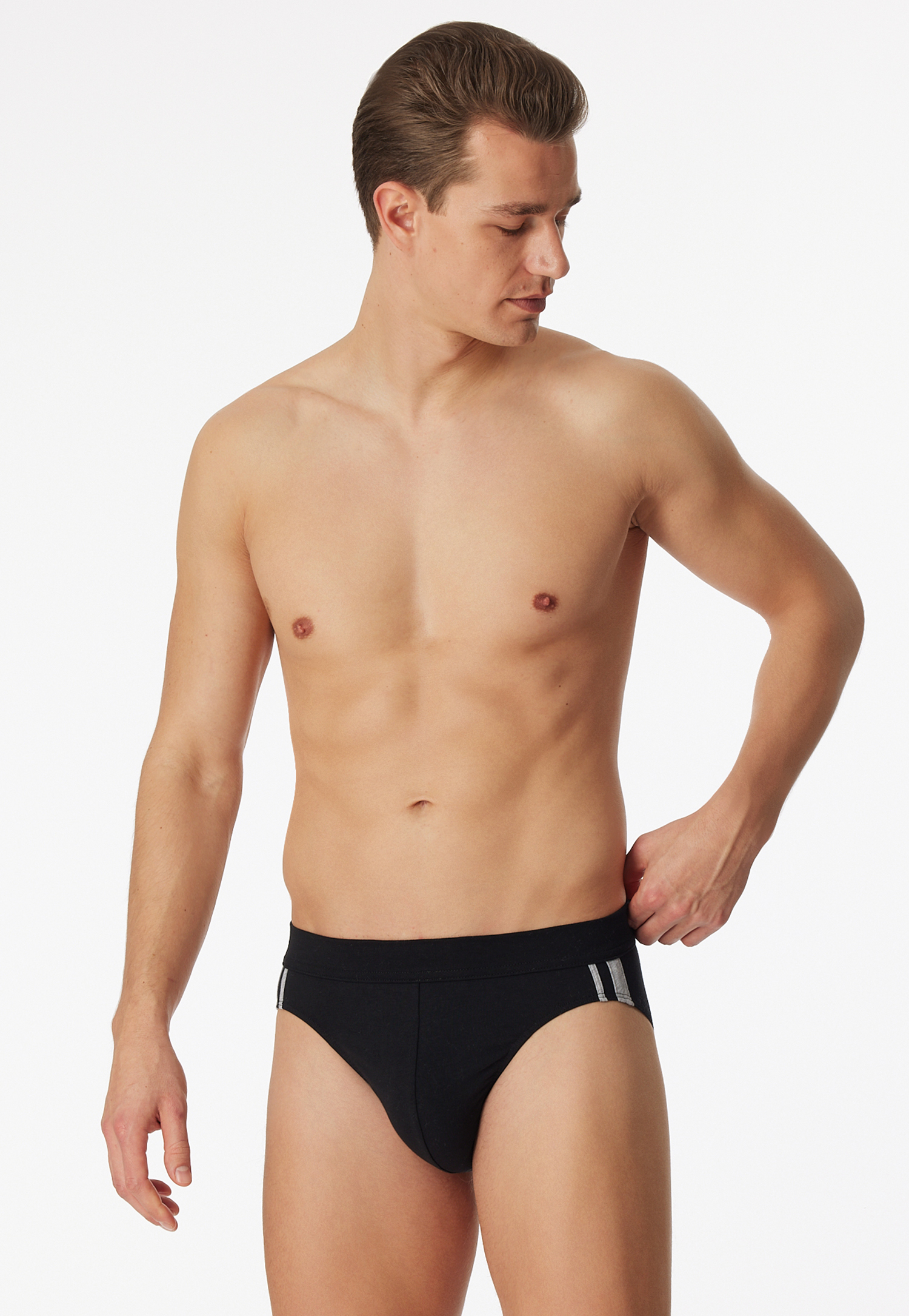 Rio-Slips 3er-Pack Organic Cotton Streifen schwarz - 95/5 5 Rio-Slips 3er-Pack Organic Cotton Streifen schwarz - 95/5 5 von Schiesser