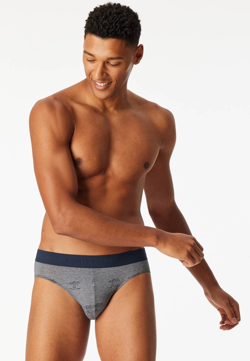 Rio-Slips 3er-Pack Organic Cotton uni/gemustert mehrfarbig - 95/5 6 von Schiesser
