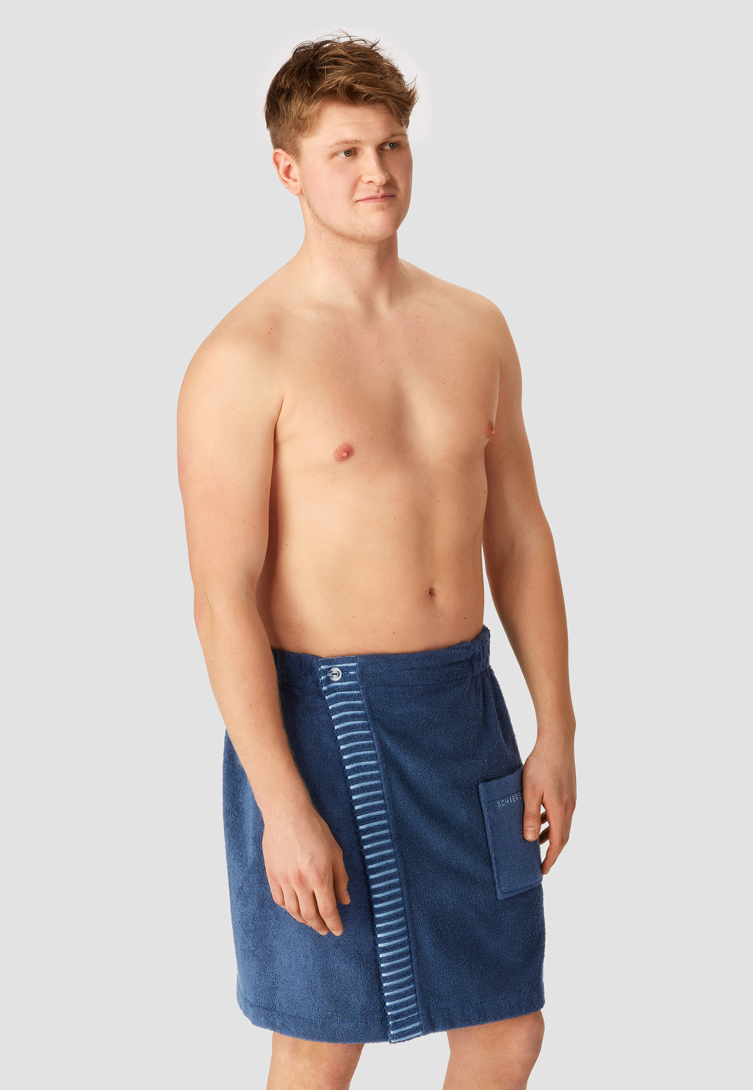 Sauna-Handtuch Knöpfe Einheitsgröße navy - SCHIESSER Home 55*150 von Schiesser