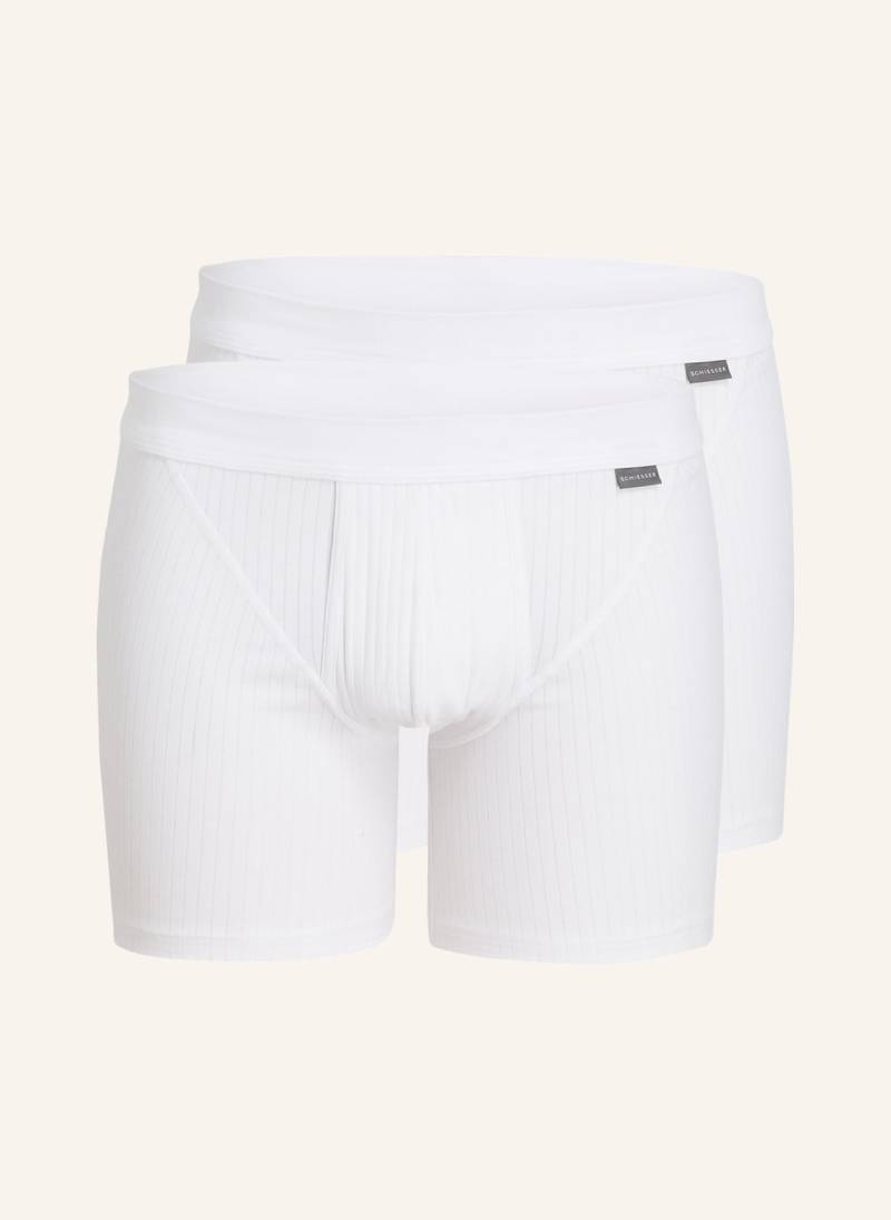 Schiesser 2er-Pack Boxershorts Cotton Essentials weiss von Schiesser